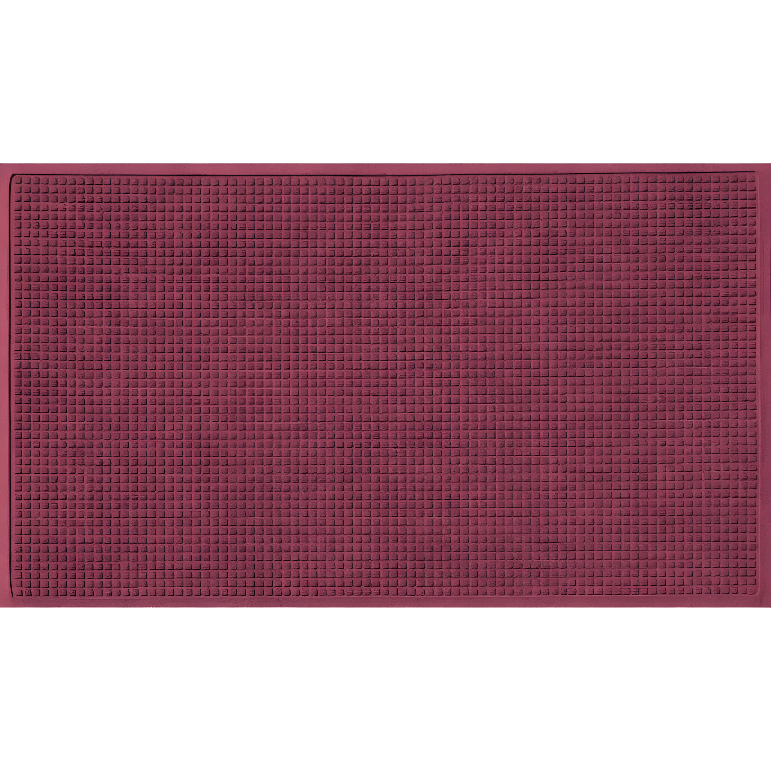 Bordeaux Rubber Outdoor Grill Mat with Geometric Pattern