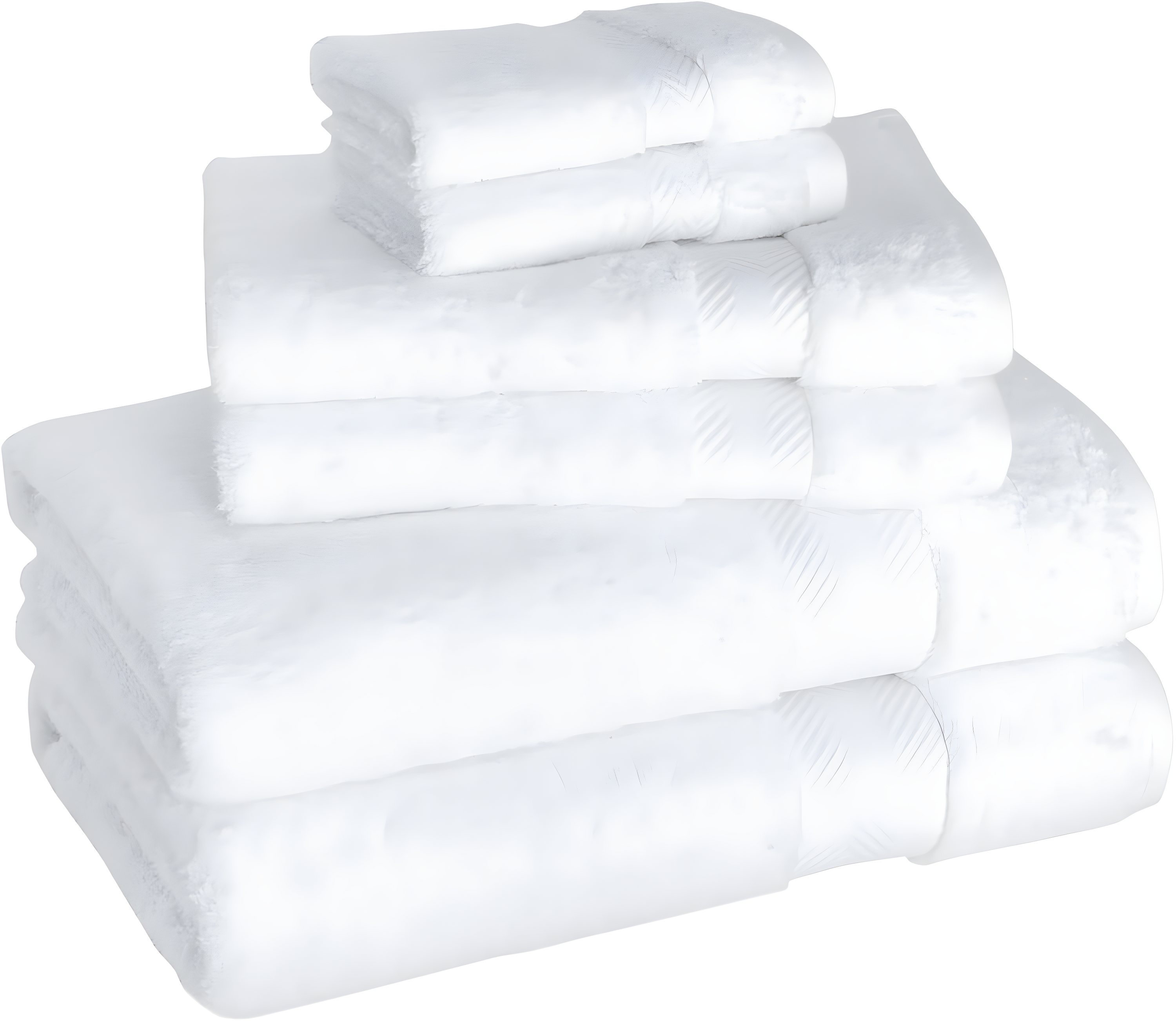 White Organic Turkish Cotton 6-Piece Towel Set