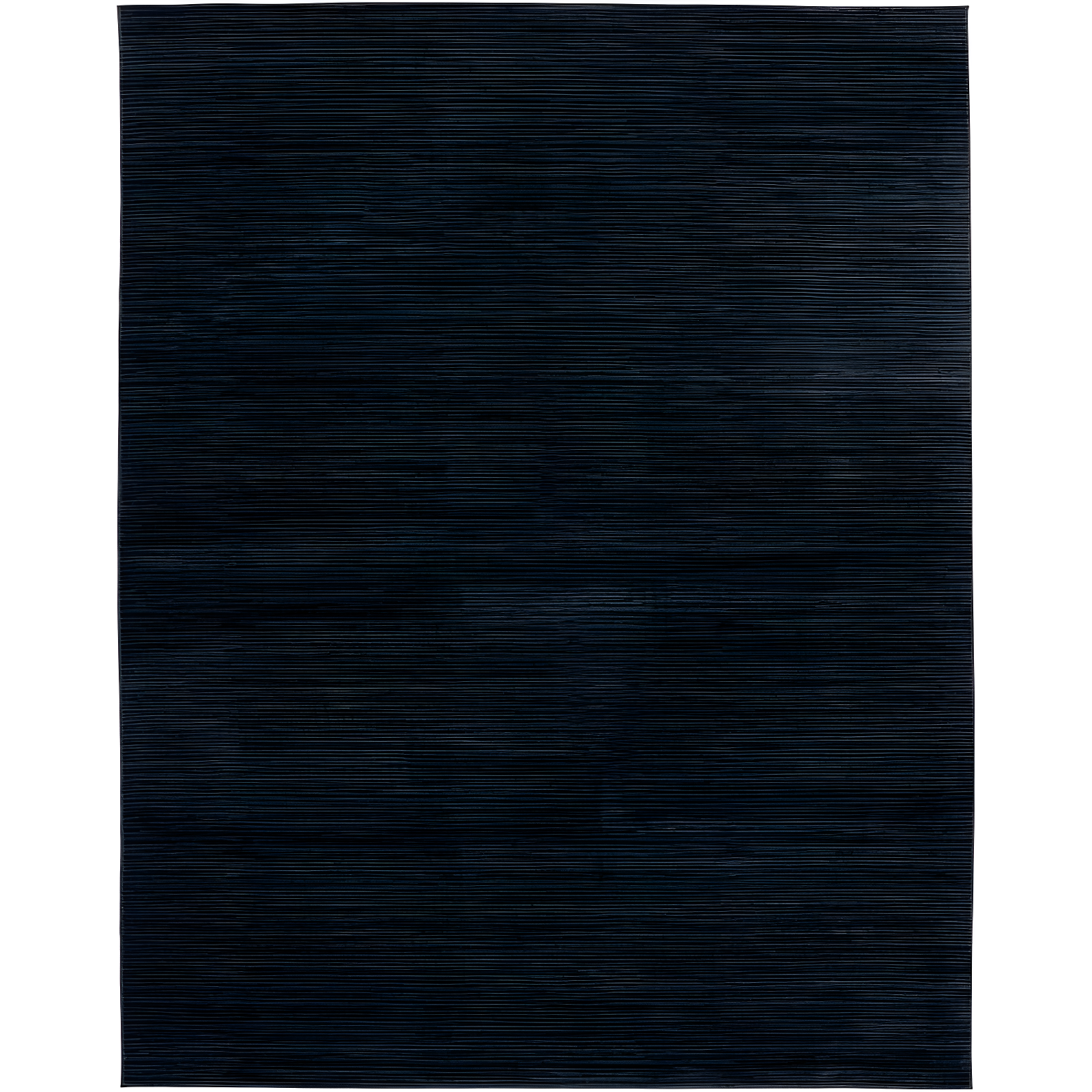 Black Abstract Hand-Knotted Synthetic Area Rug, 8' x 10'