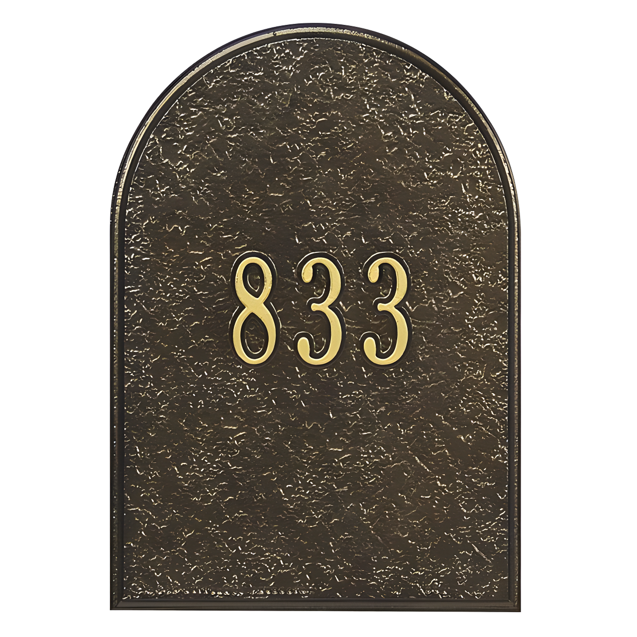 Bronze and Gold Metal Mailbox Door Panel