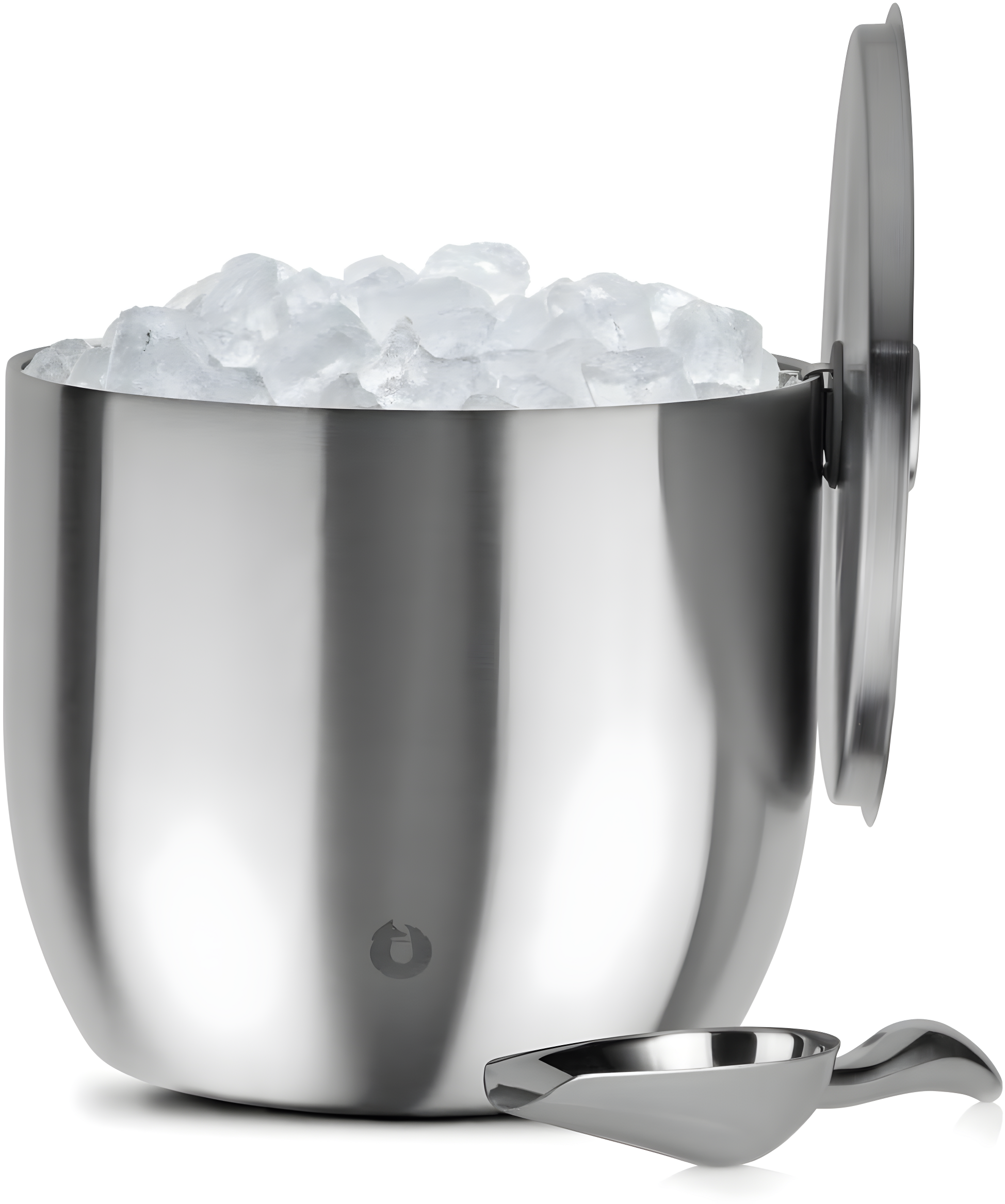 Extra Large Stainless Steel Insulated Ice Bucket with Lid and Scoop