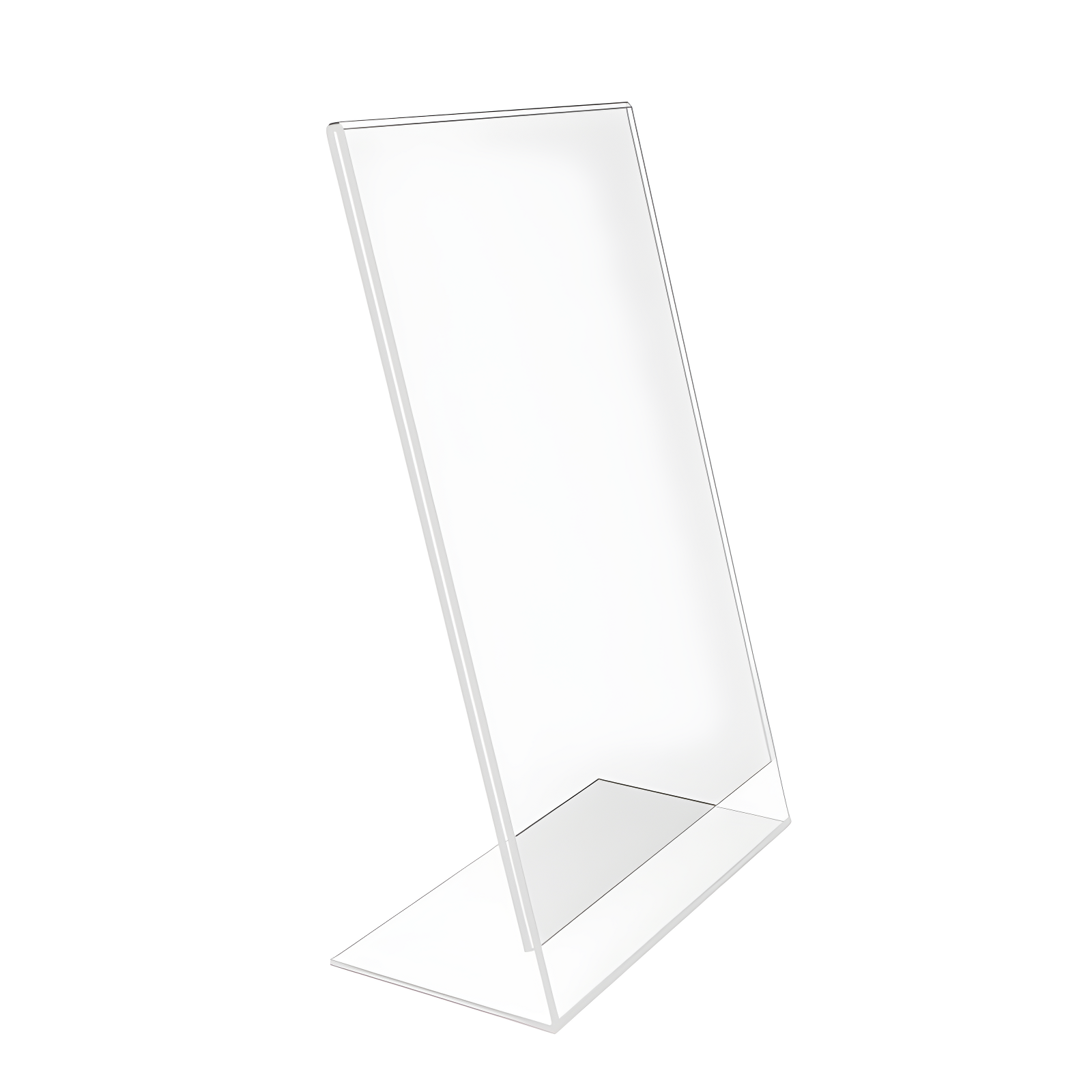 Clear Acrylic 5.5 x 8.5 Inch Slant Back Tabletop Sign Holder