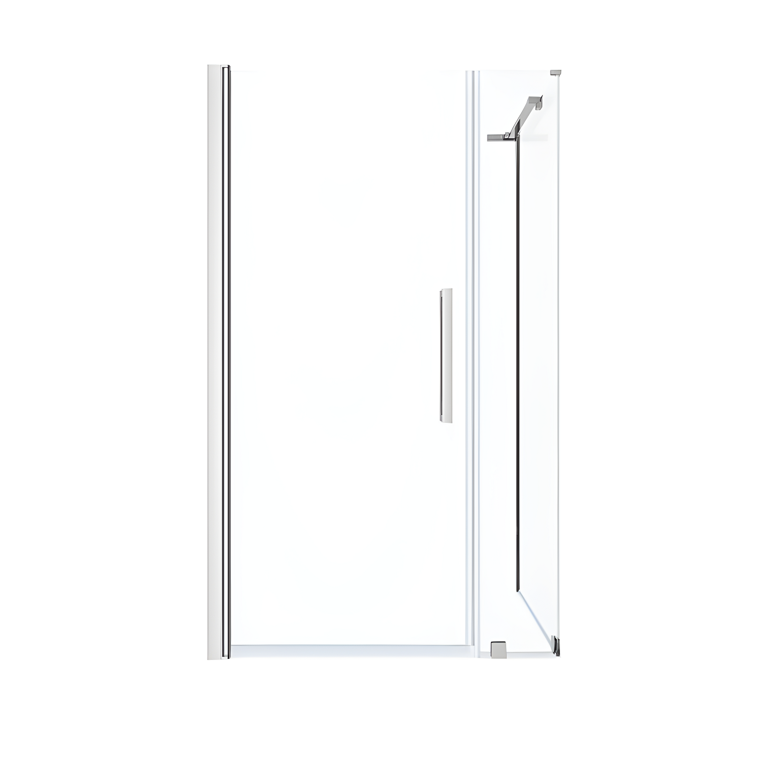 Pasadena Frameless Chrome and Glass Shower Enclosure Kit