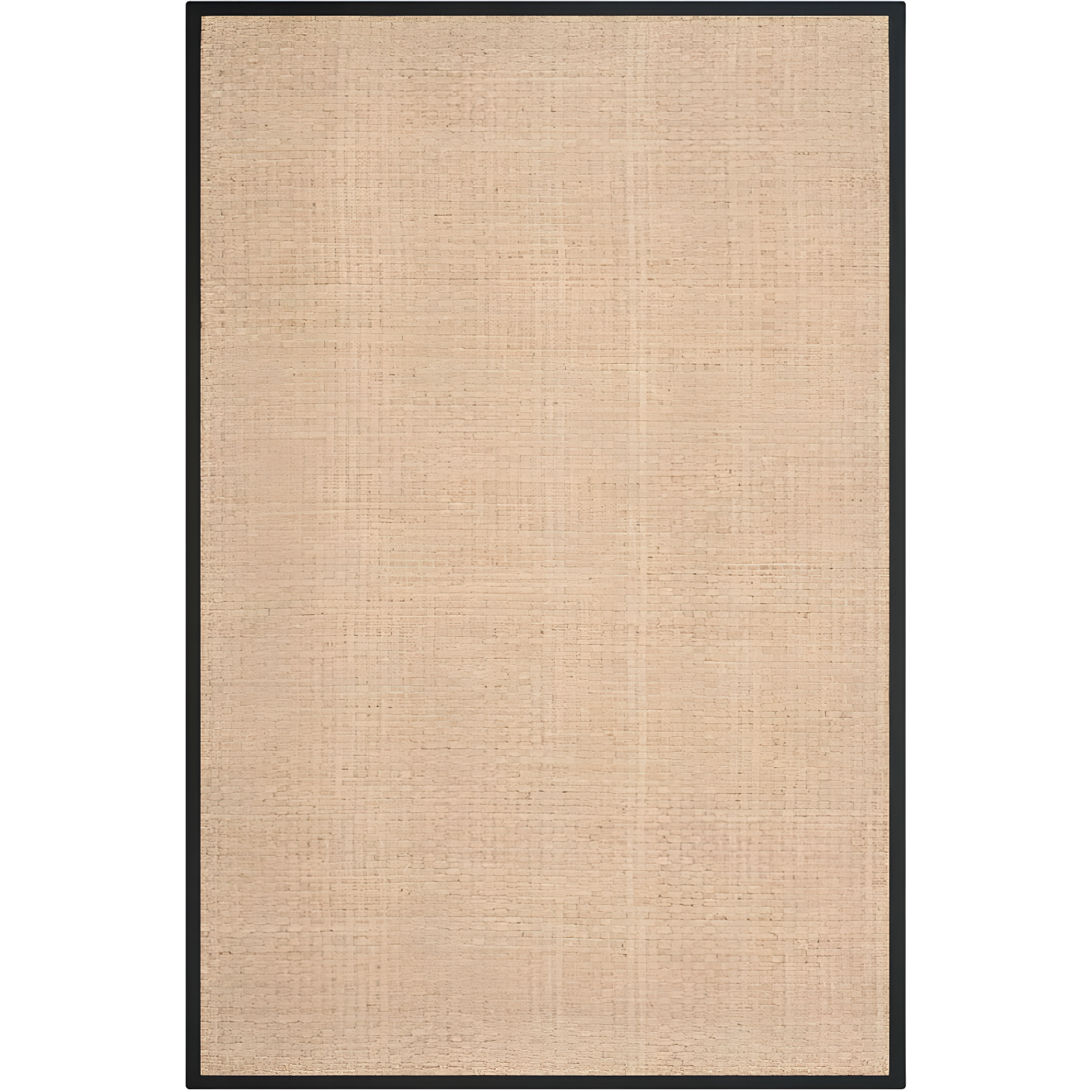 Hand-Knotted Cotton Natural & Black Area Rug 6' x 9'