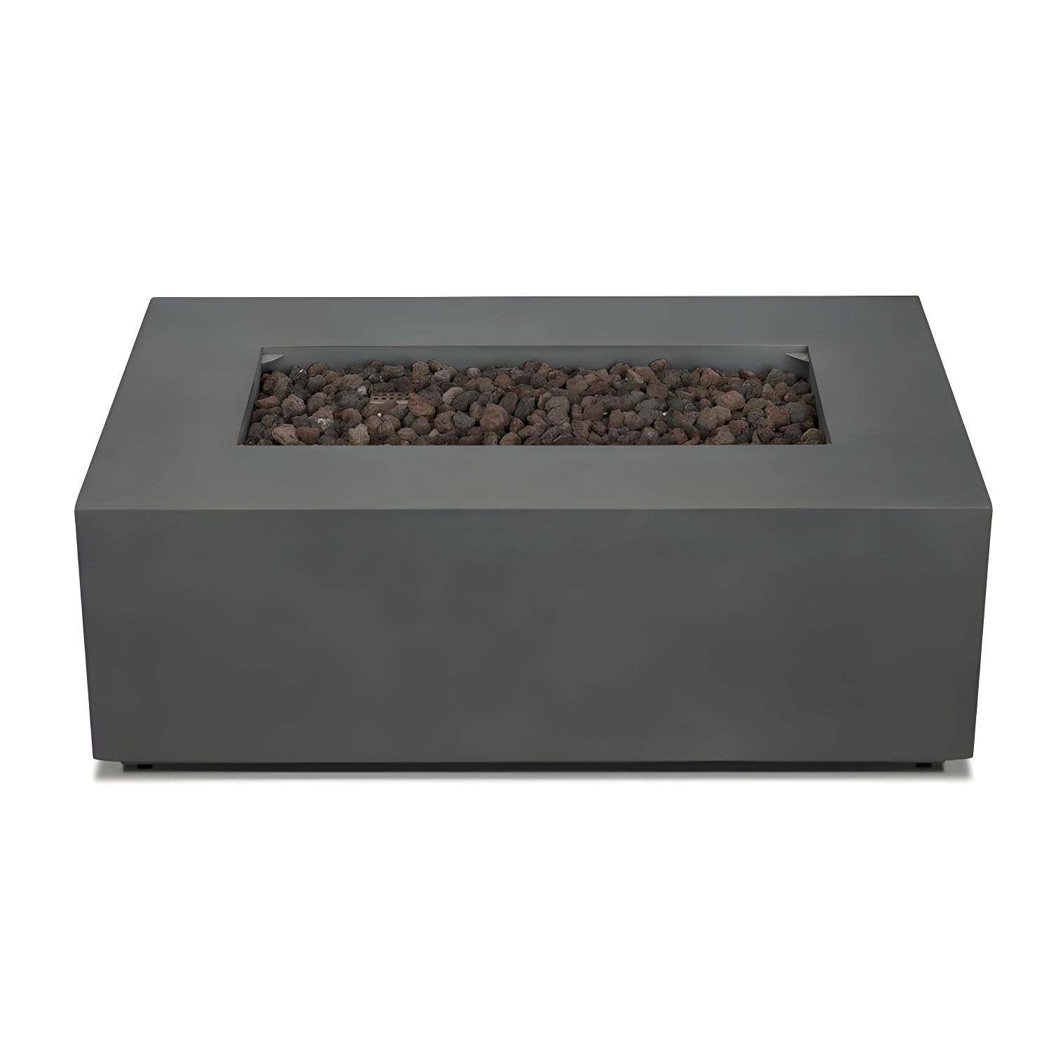 Weathered Slate Rectangular Gas Fire Pit Table