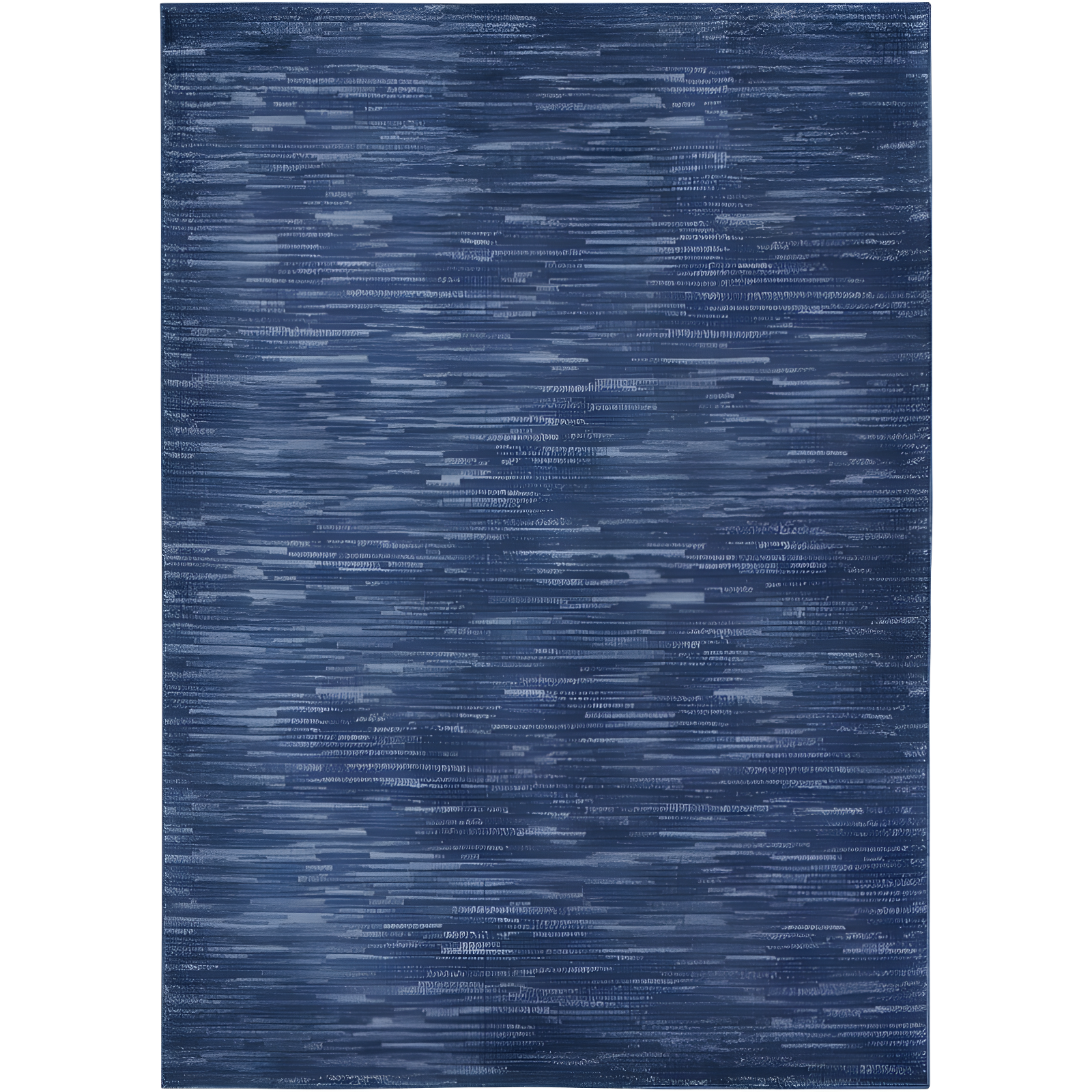 Navy Blue Solid Synthetic 5' x 7' Easy-Care Reversible Area Rug