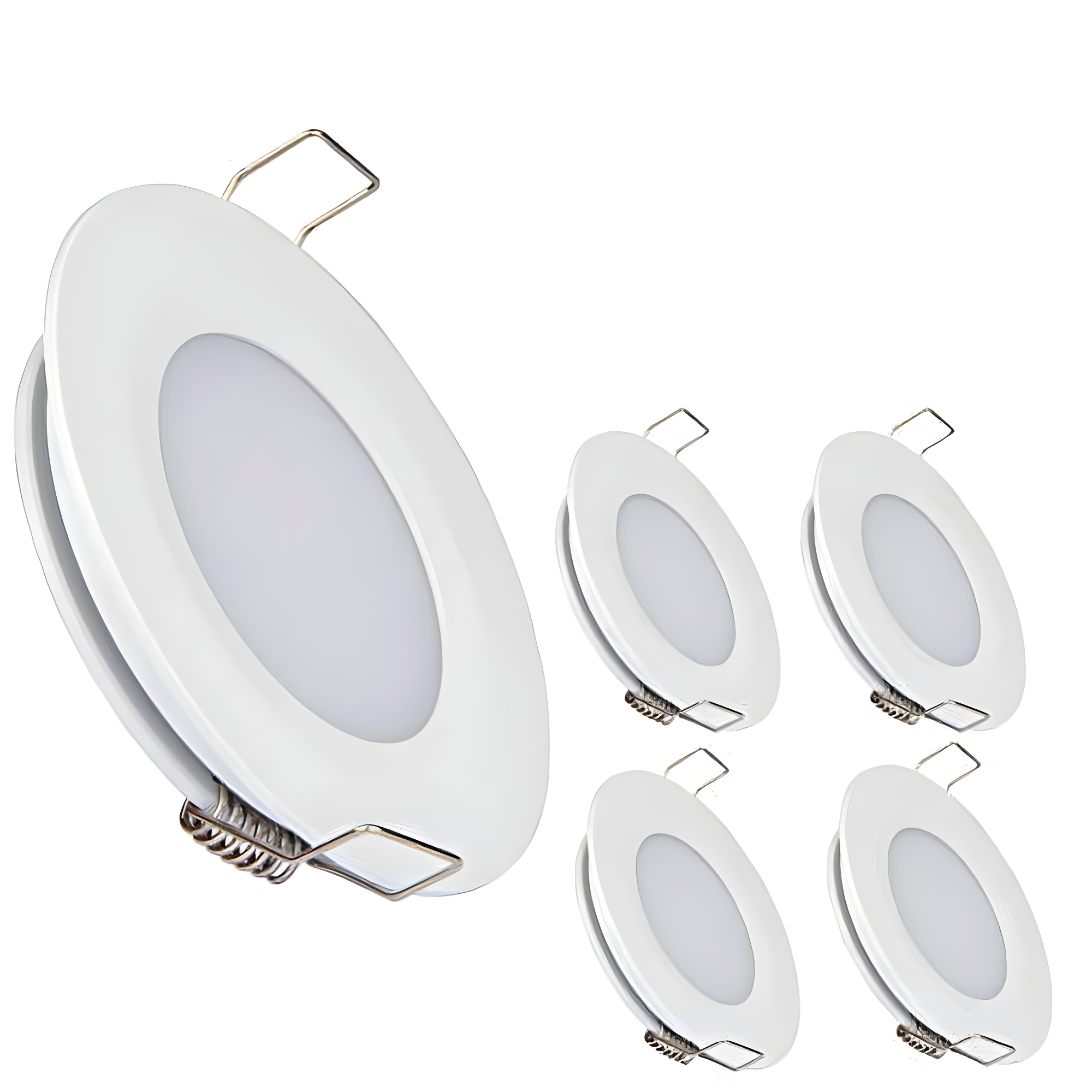 Slimline White Aluminum LED Recessed Ceiling Lights, 4-Pack