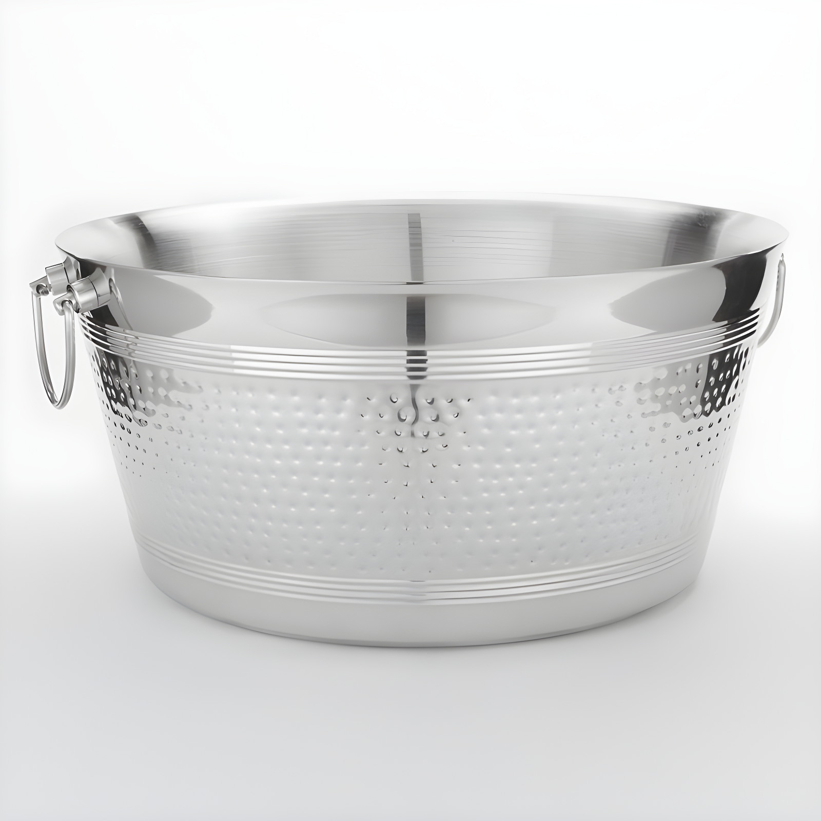 Silver Stainless Steel Double Wall Beverage Tub