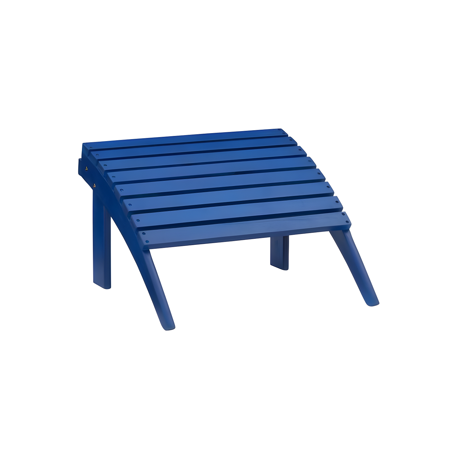 Classic Blue Acacia Wood Adirondack Ottoman