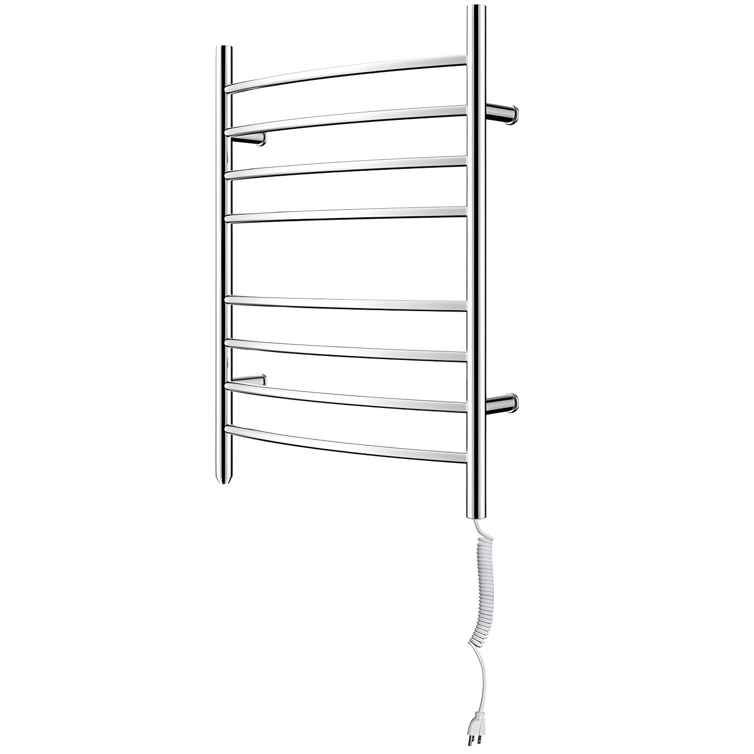 Mirror Polish Wall Mounted 8-Bar Stainless Steel Towel Warmer