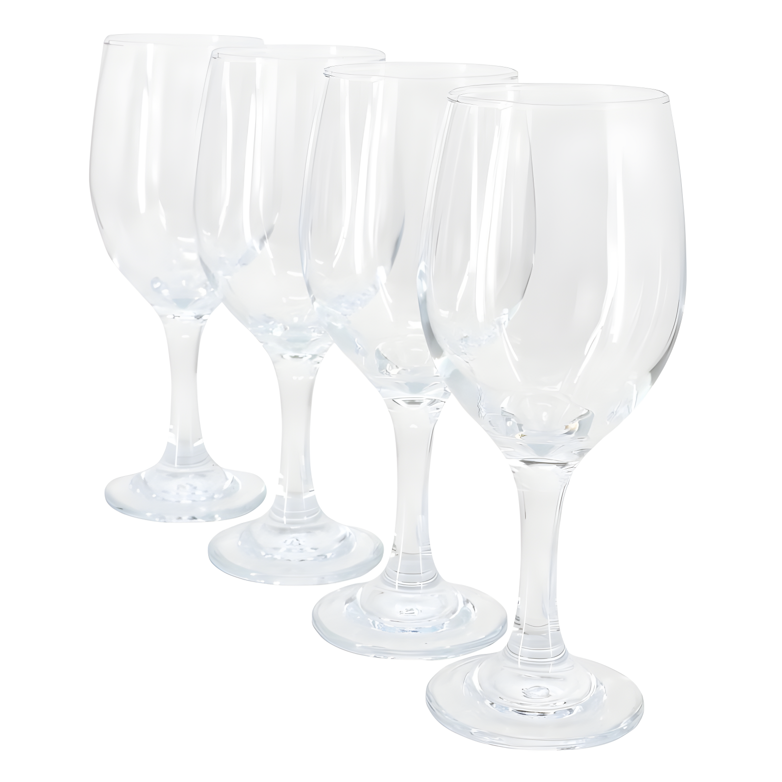 Belinni 4 Piece 14.2 Ounce Clear Glass Wine Set