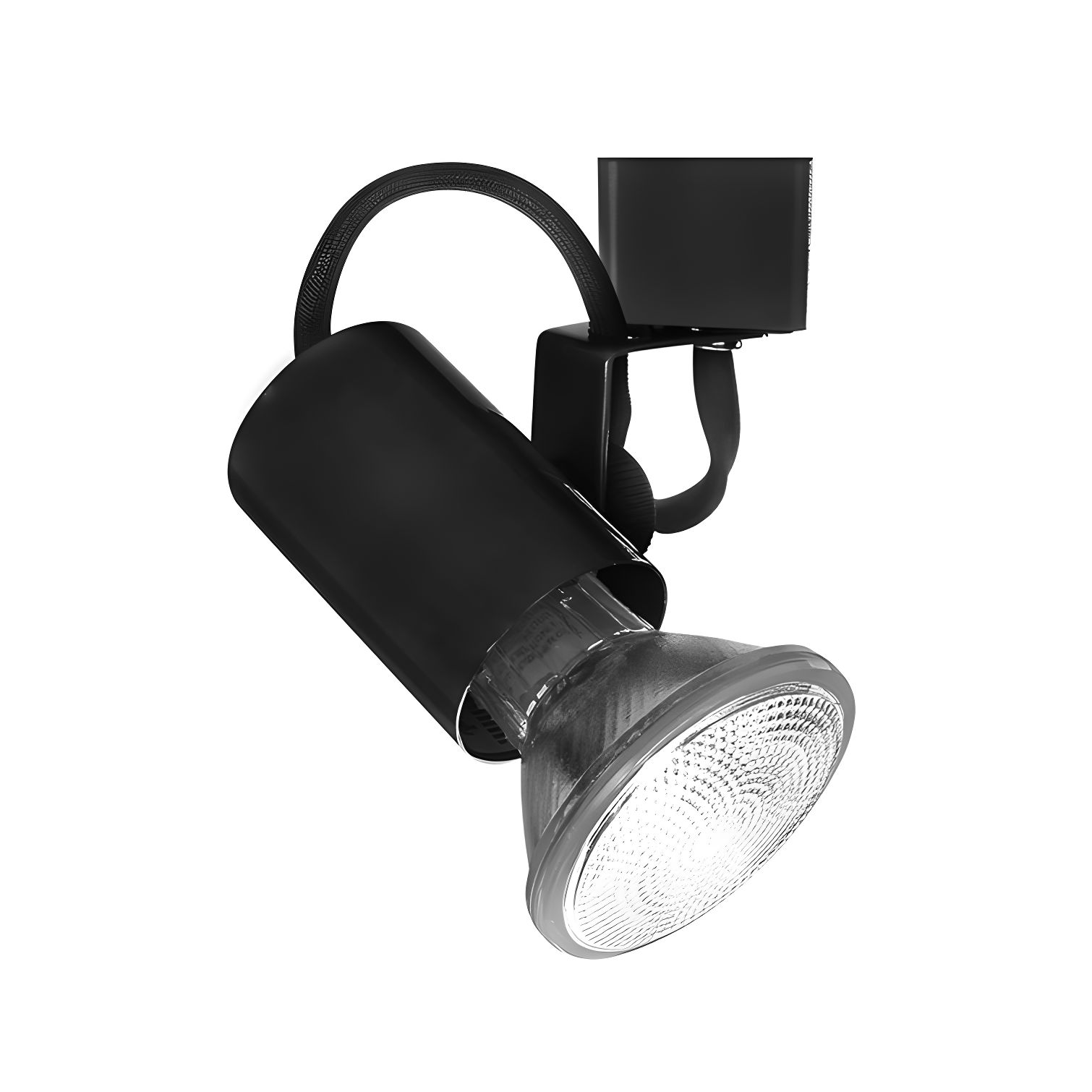 Sleek Modern Black Metal Dimmable Track Lighting Head for J Track