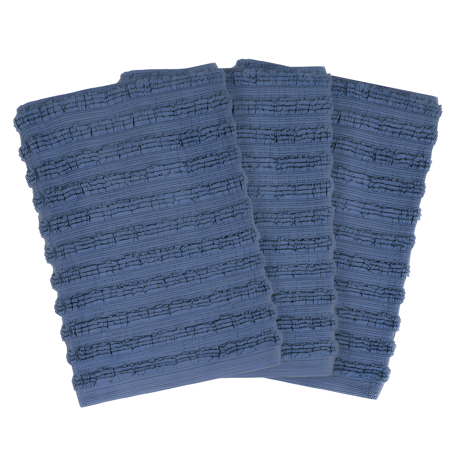 Federal Blue Terry Cotton Dish Cloth Set, 3-Pack