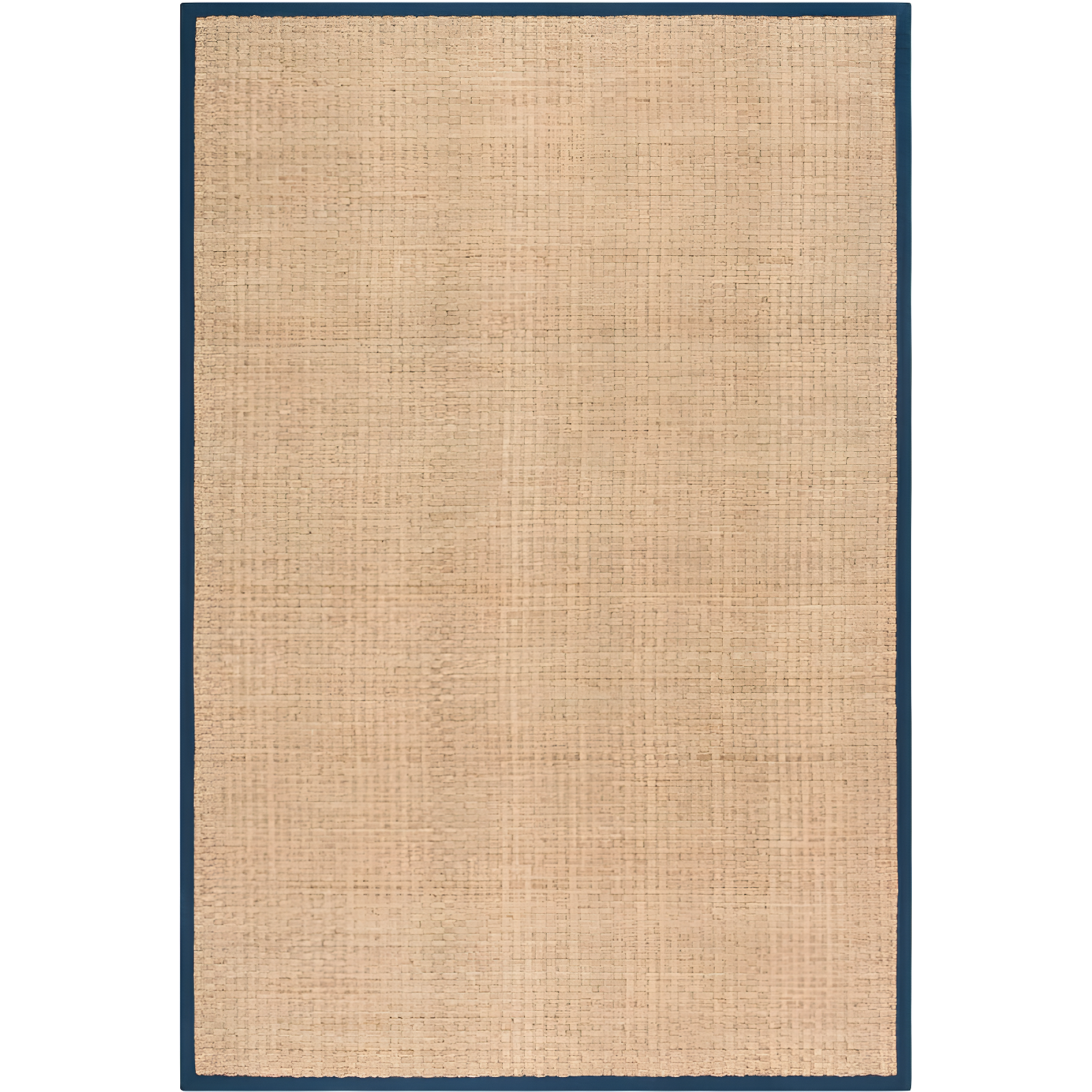 Natural Blue Handmade Cotton Area Rug, 6' x 9'