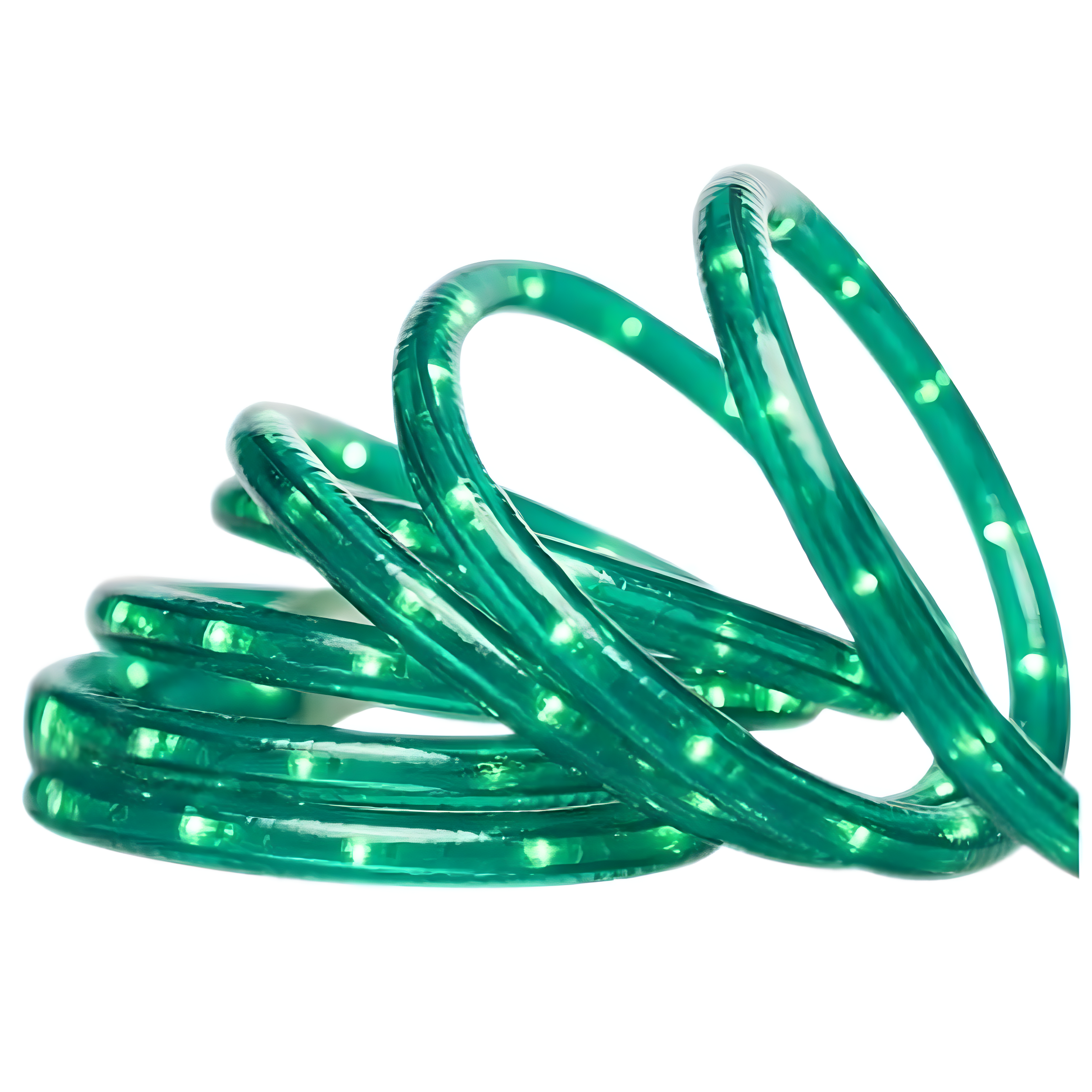 18-Foot Green Rope Light with Clear Incandescent Bulbs