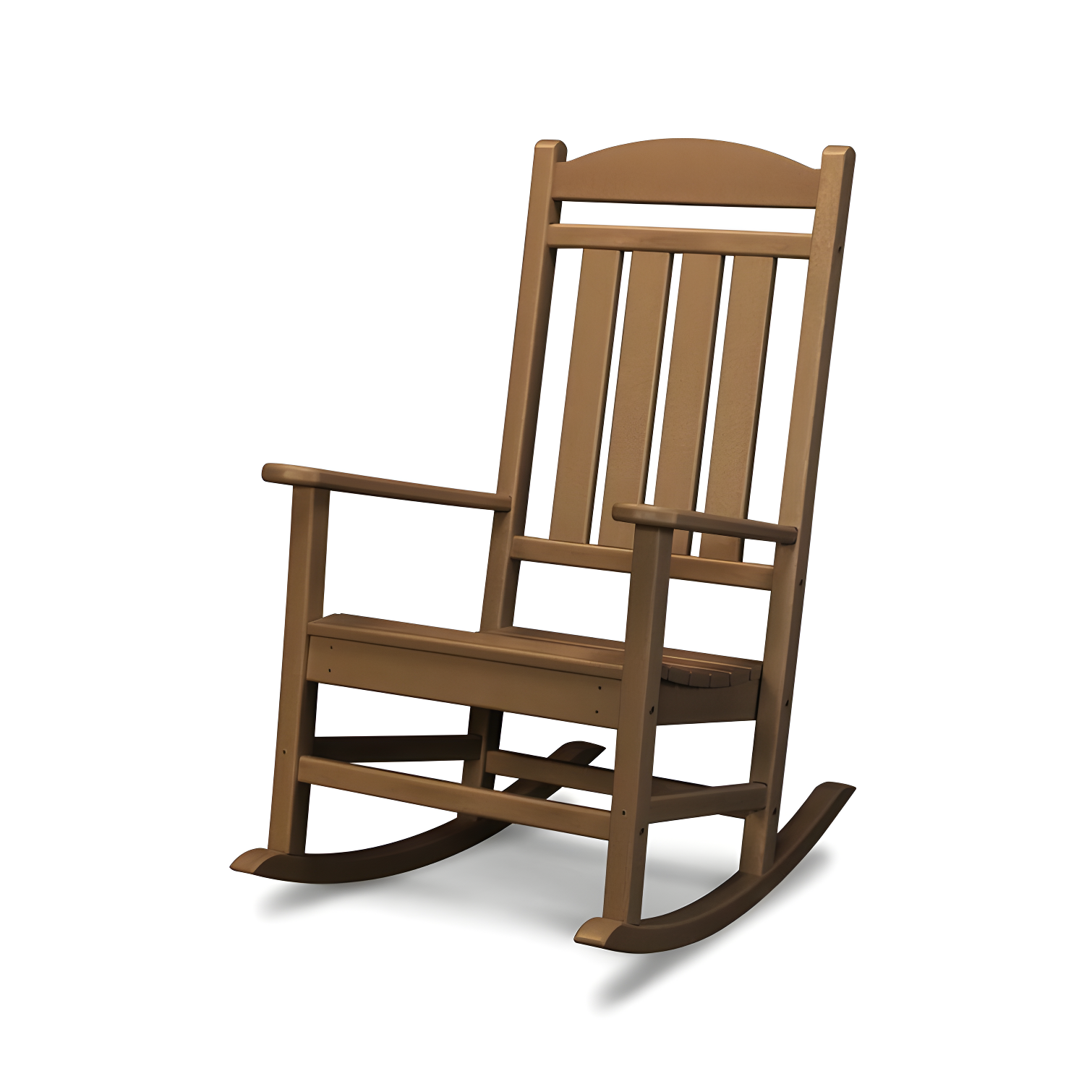Teak Polywood Presidential Outdoor Rocking Chair with Arms