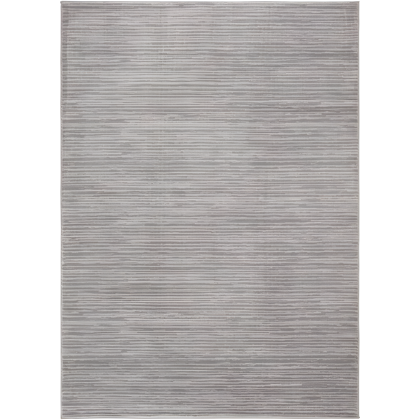 Silver Flat Woven Synthetic Rectangular Area Rug