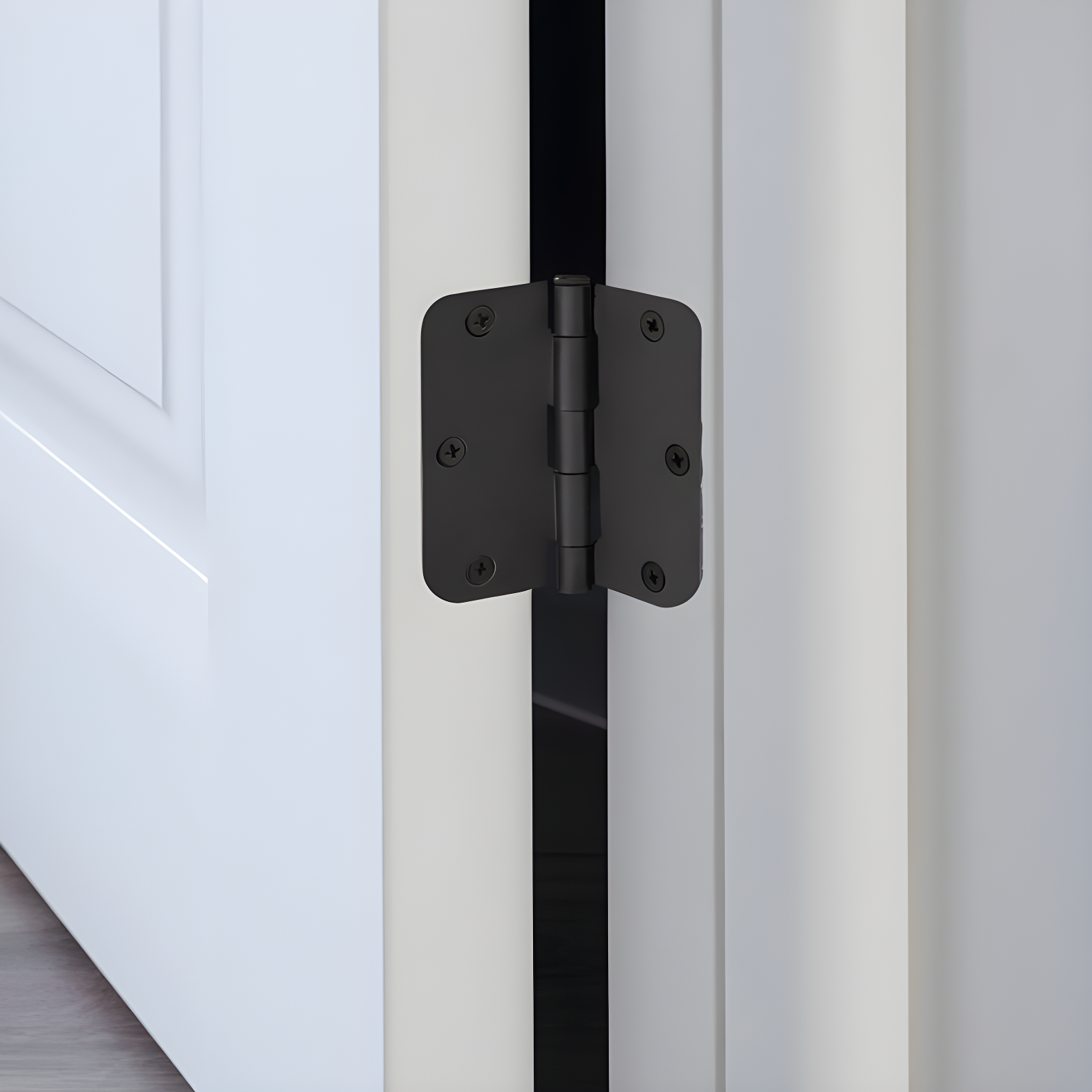 Matte Black Steel 3.5" Door Hinges Set of 10