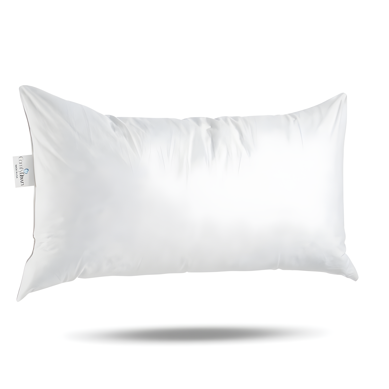 ComfyDown 14x18 White Cotton Feather Down Pillow Insert