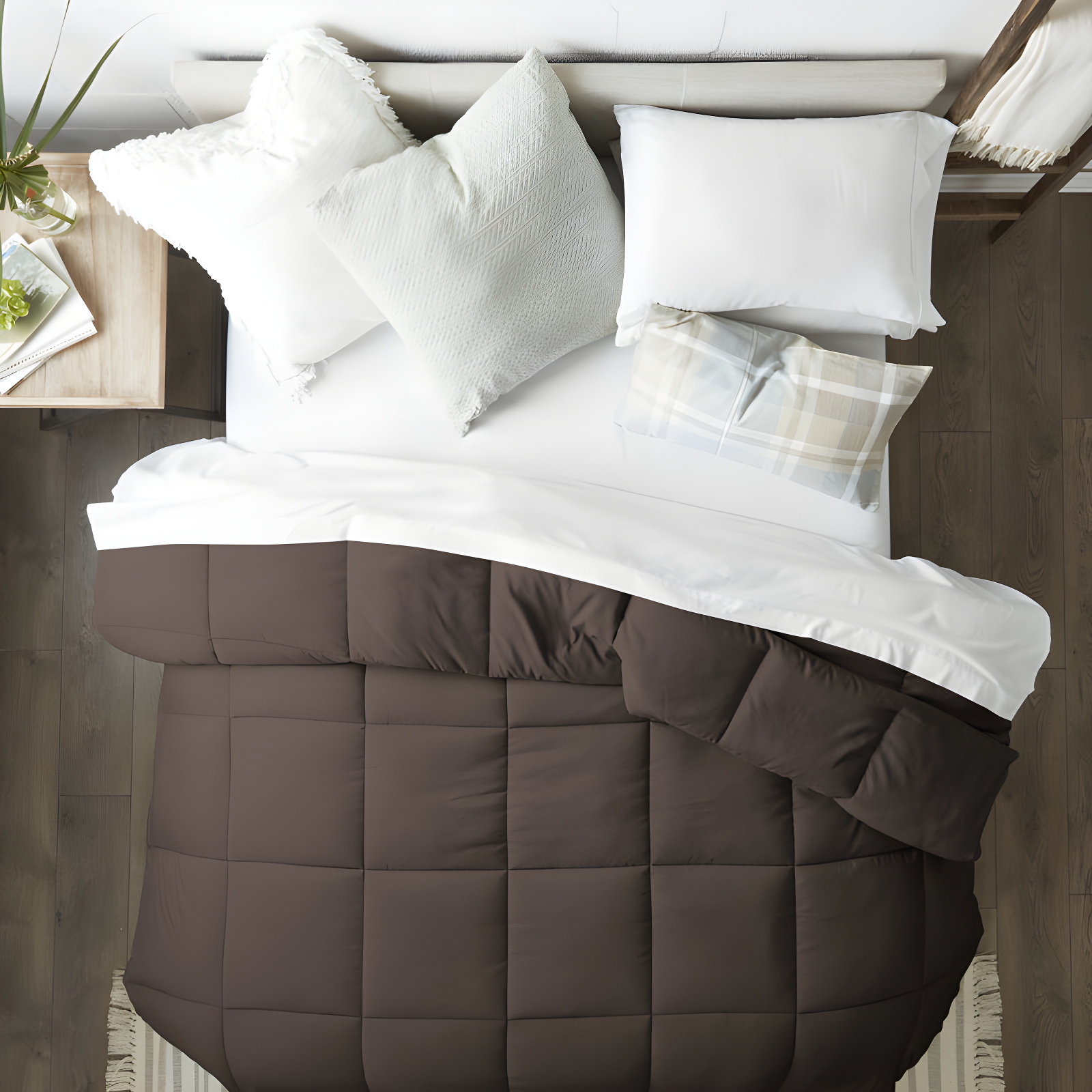 Twin Chocolate Down Alternative Microfiber Comforter Set