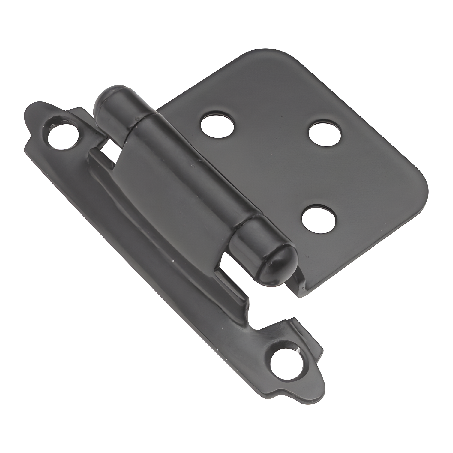 Black Surface Mount Self-Closing Flush Cabinet Hinges