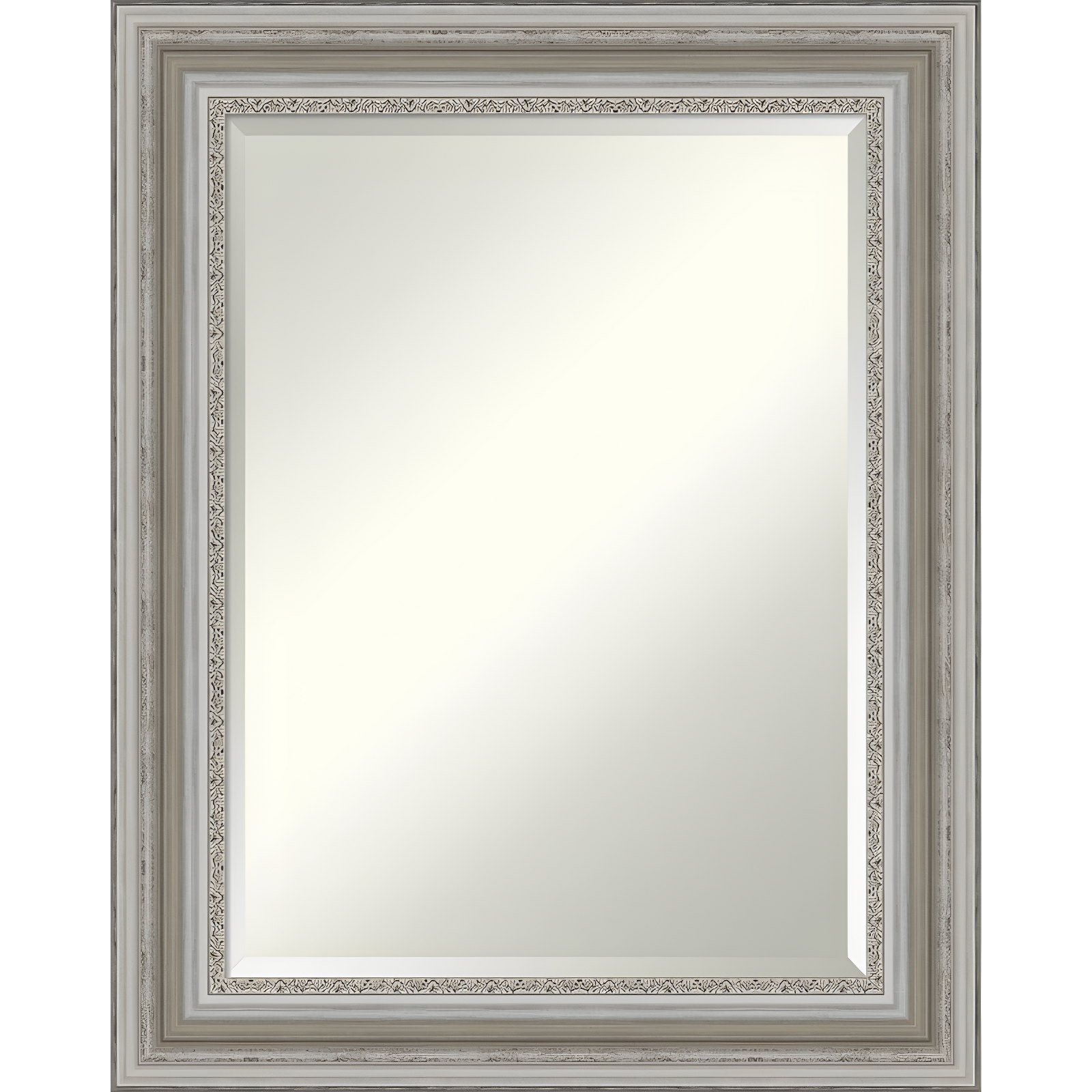 Parlor Silver Rectangular Bathroom Vanity Wall Mirror