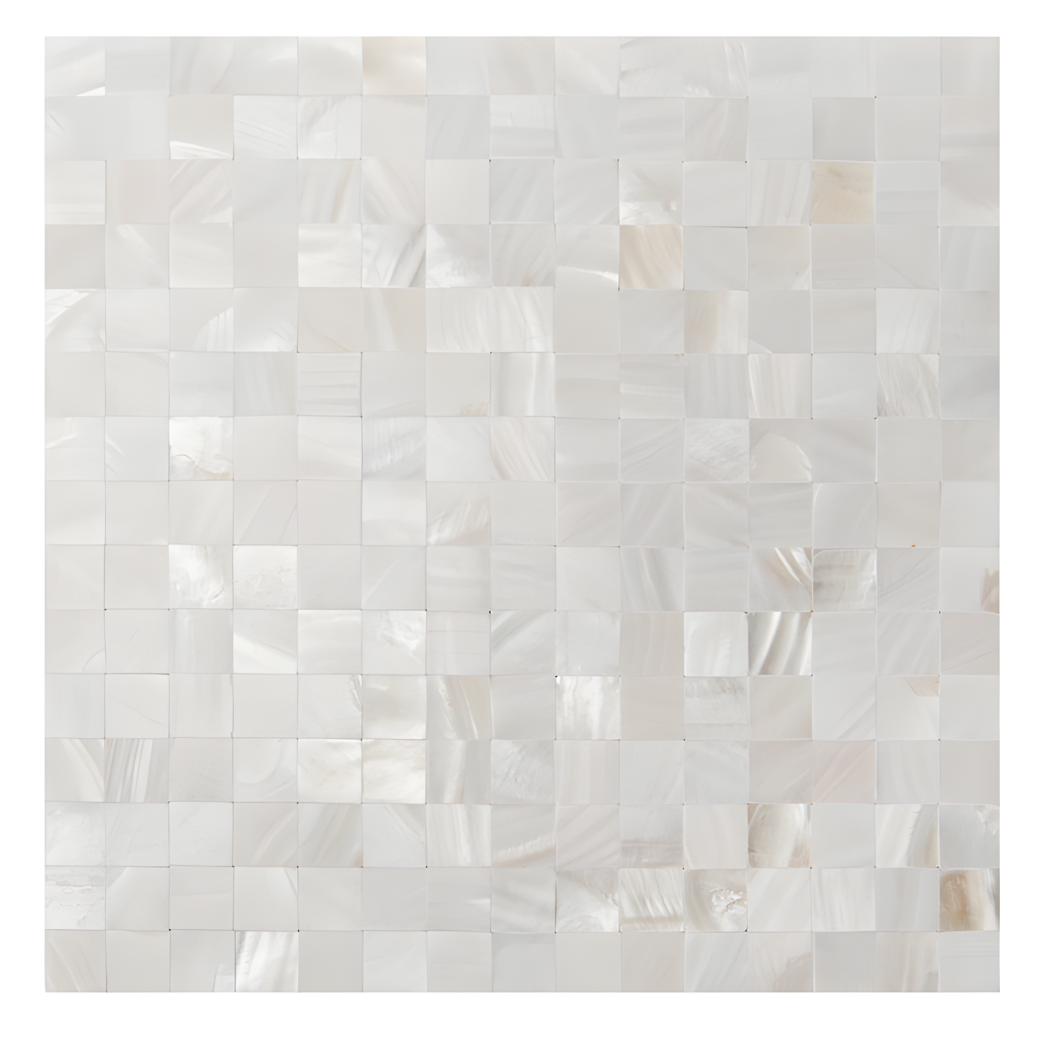 12" x 12" White Mother of Pearl Mosaic Tile