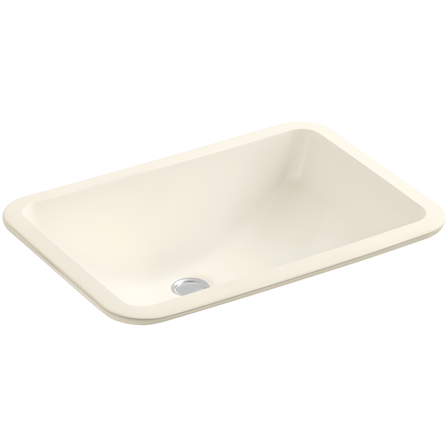 Biscuit Ceramic Rectangular Undermount Bathroom Sink