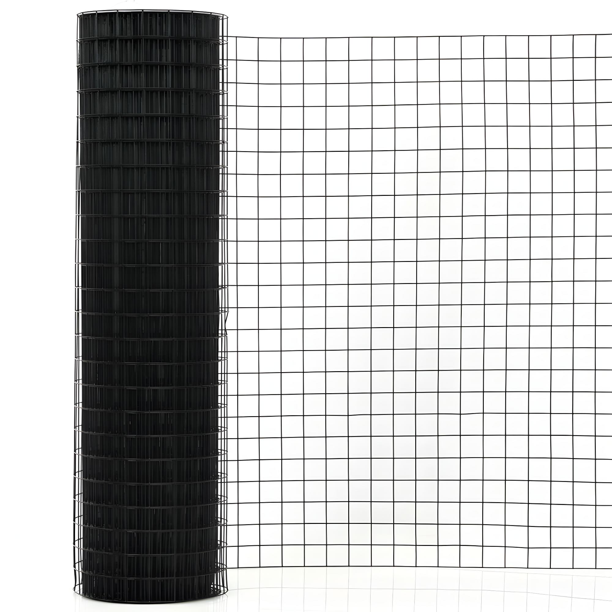 36'' x 50' Black Vinyl Coated Metal Chicken Wire Mesh