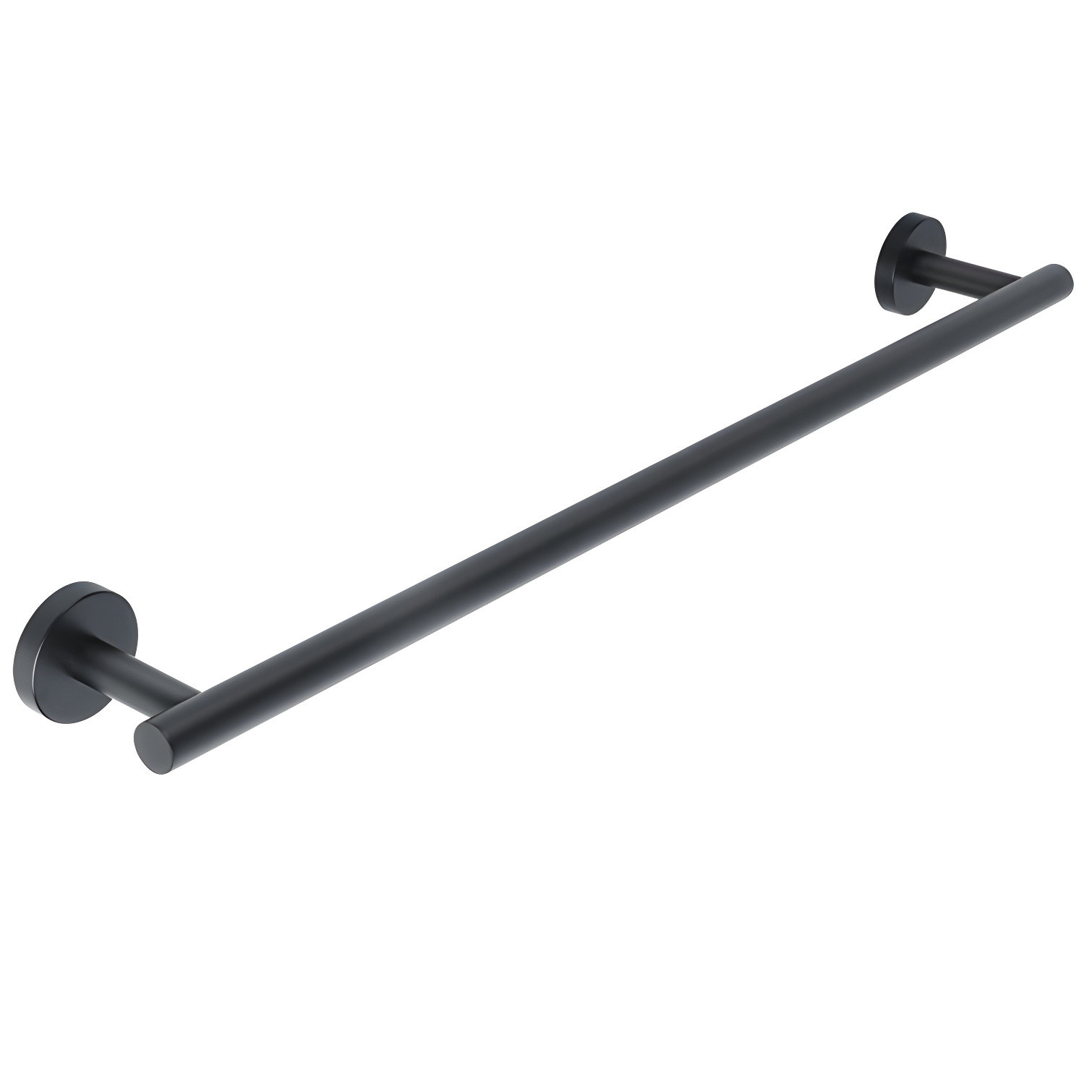 Matte Black 24-Inch Stainless Steel Wall-Mounted Towel Bar