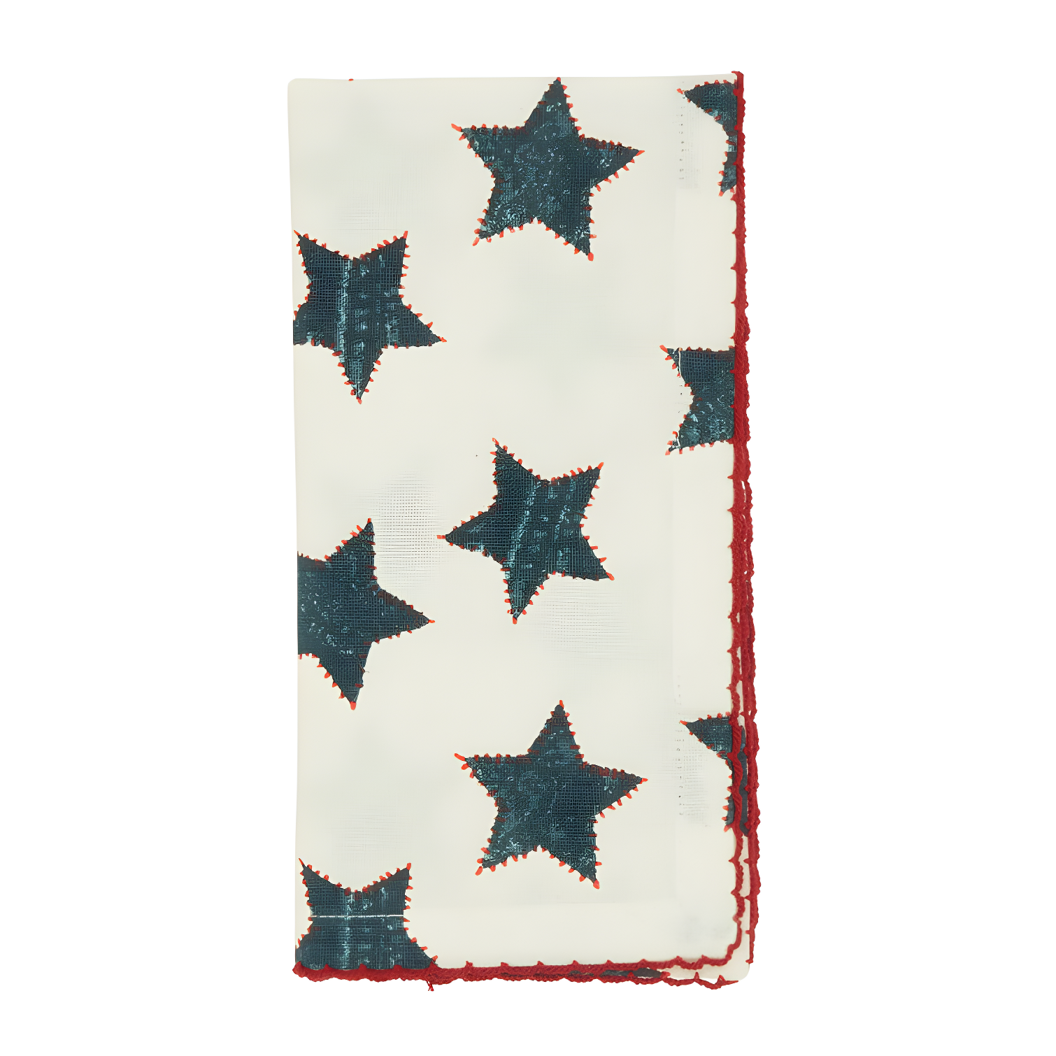 Whipstitch Stars Cotton Table Napkins Set of 4