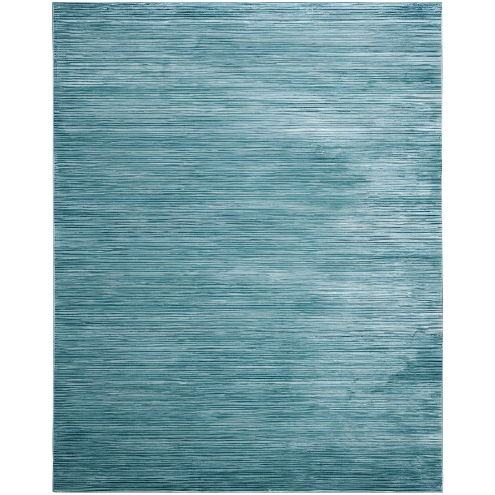 Aqua Abstract 10' x 14' Synthetic Easy Care Area Rug