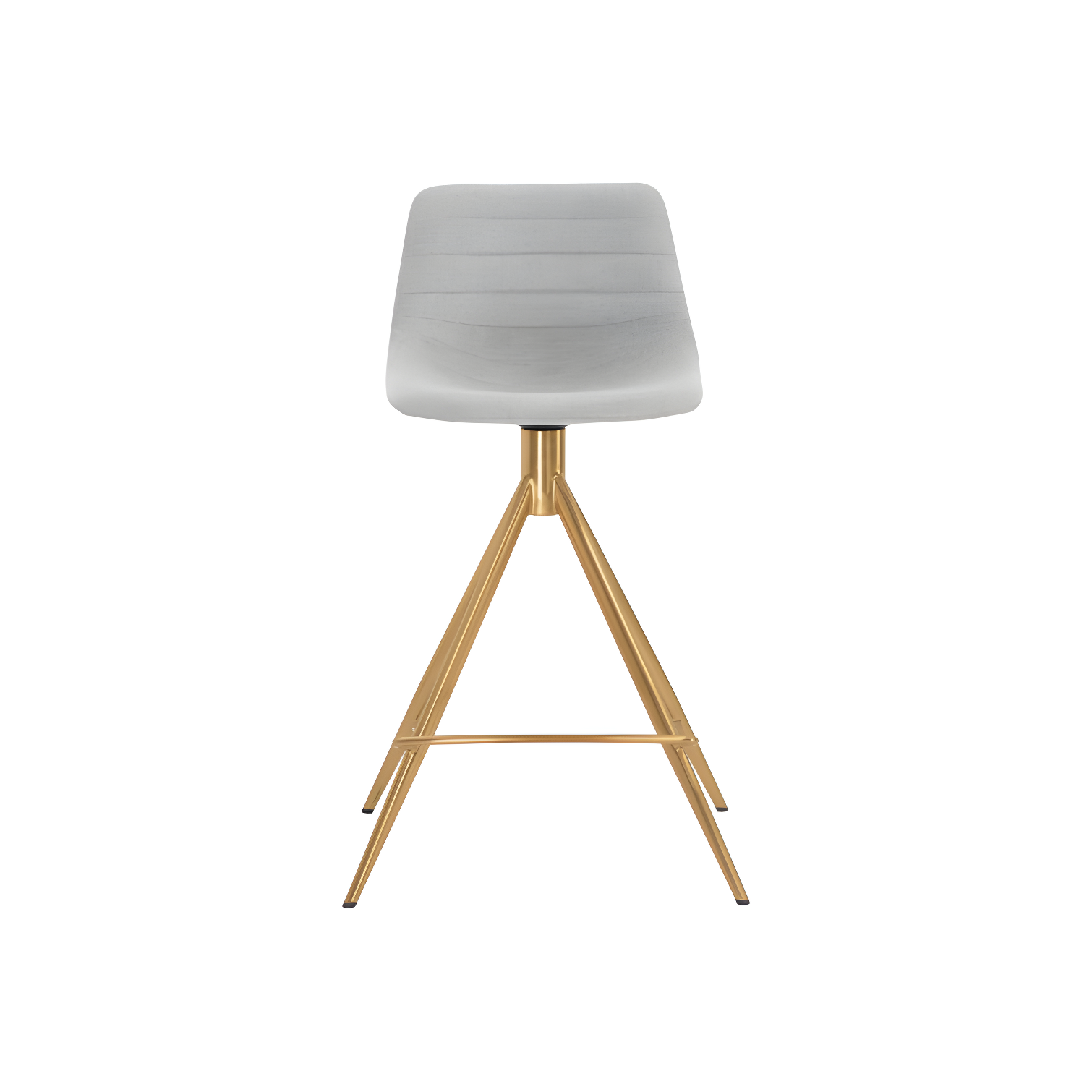 Belfast Koala Grey Gold-Base Swivel 26" Bar Stool