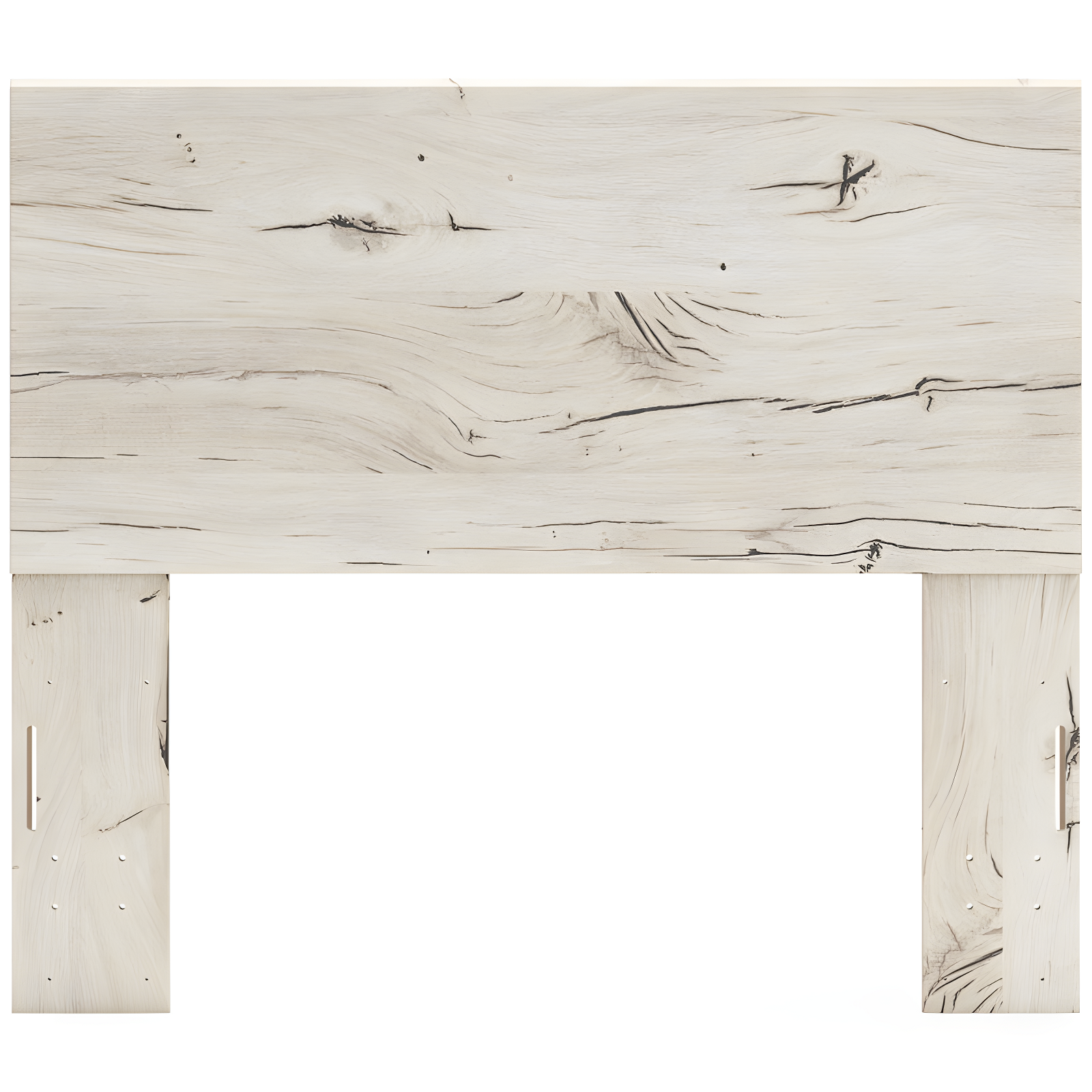 Lawroy Full Rustic White Wood Panel Headboard