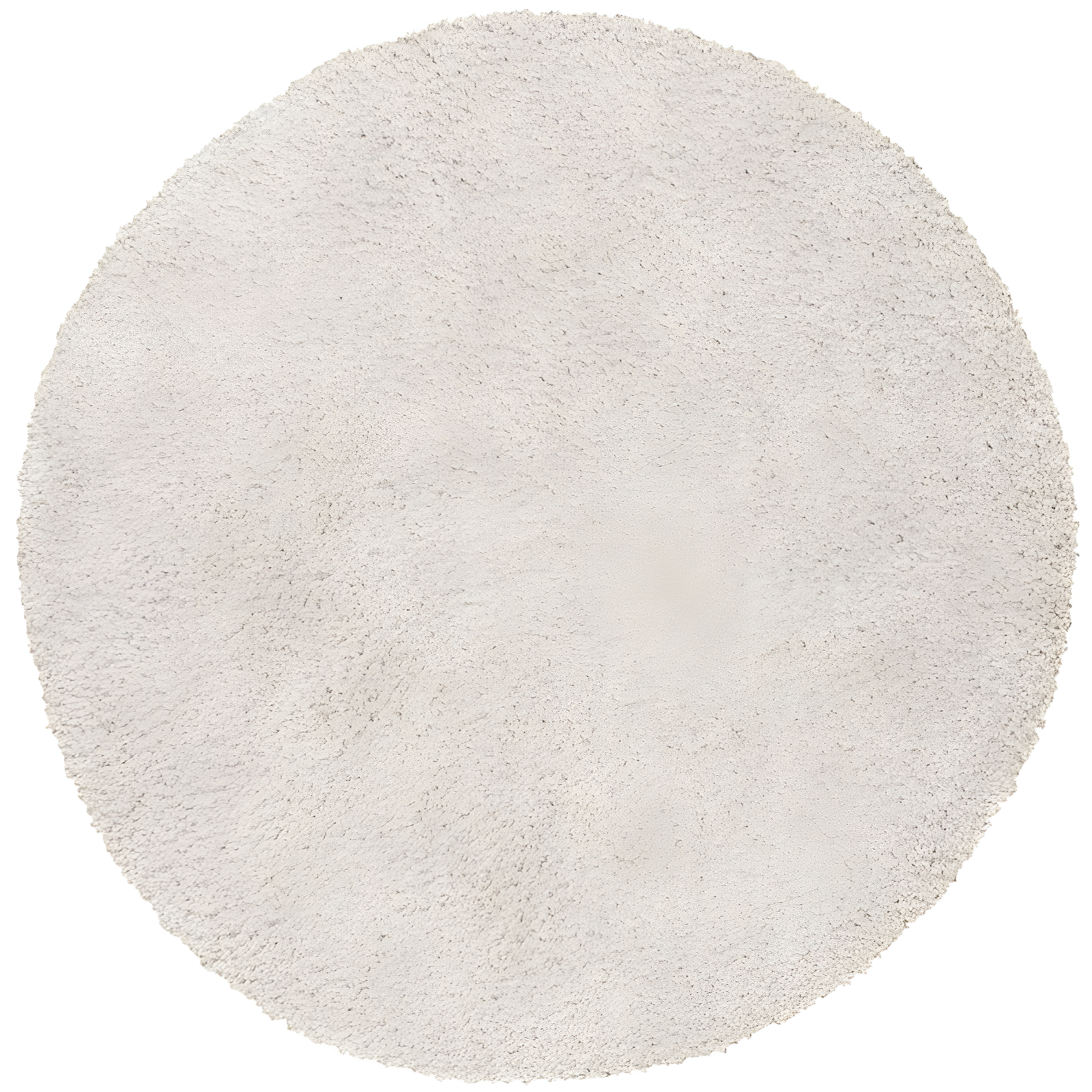 Beige Round Shag Synthetic Area Rug, 4 ft