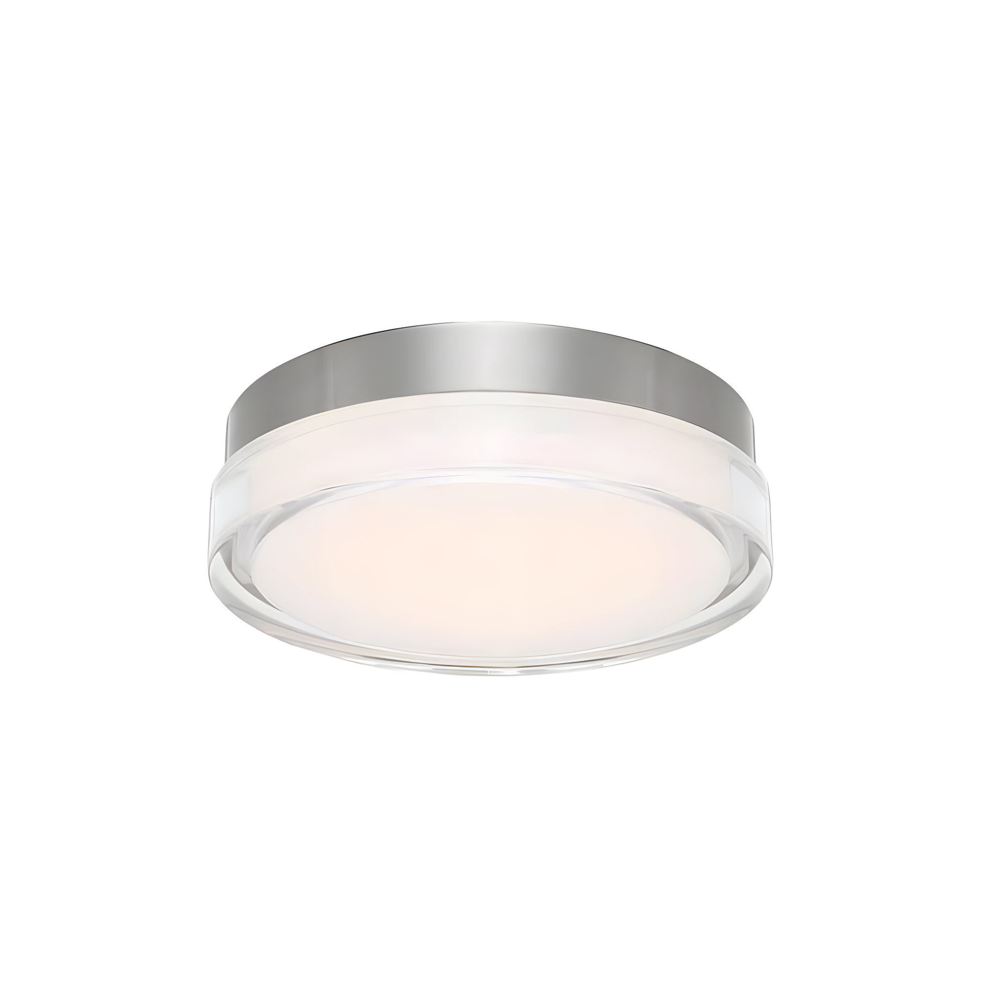 Modern Sleek Stainless Steel LED Flush Mount for Indoor/Outdoor