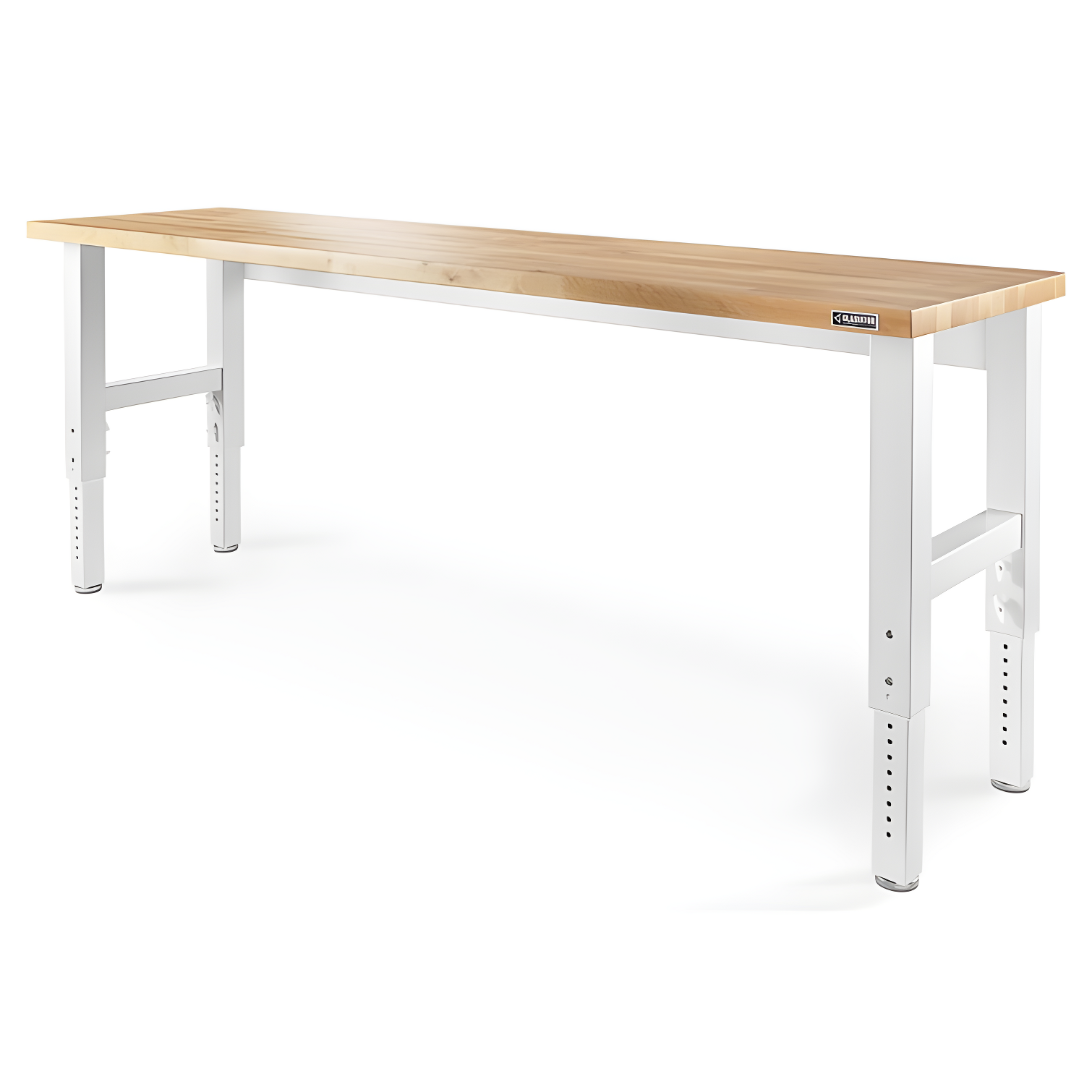 Gladiator 72'' White Adjustable Hardwood Workbench