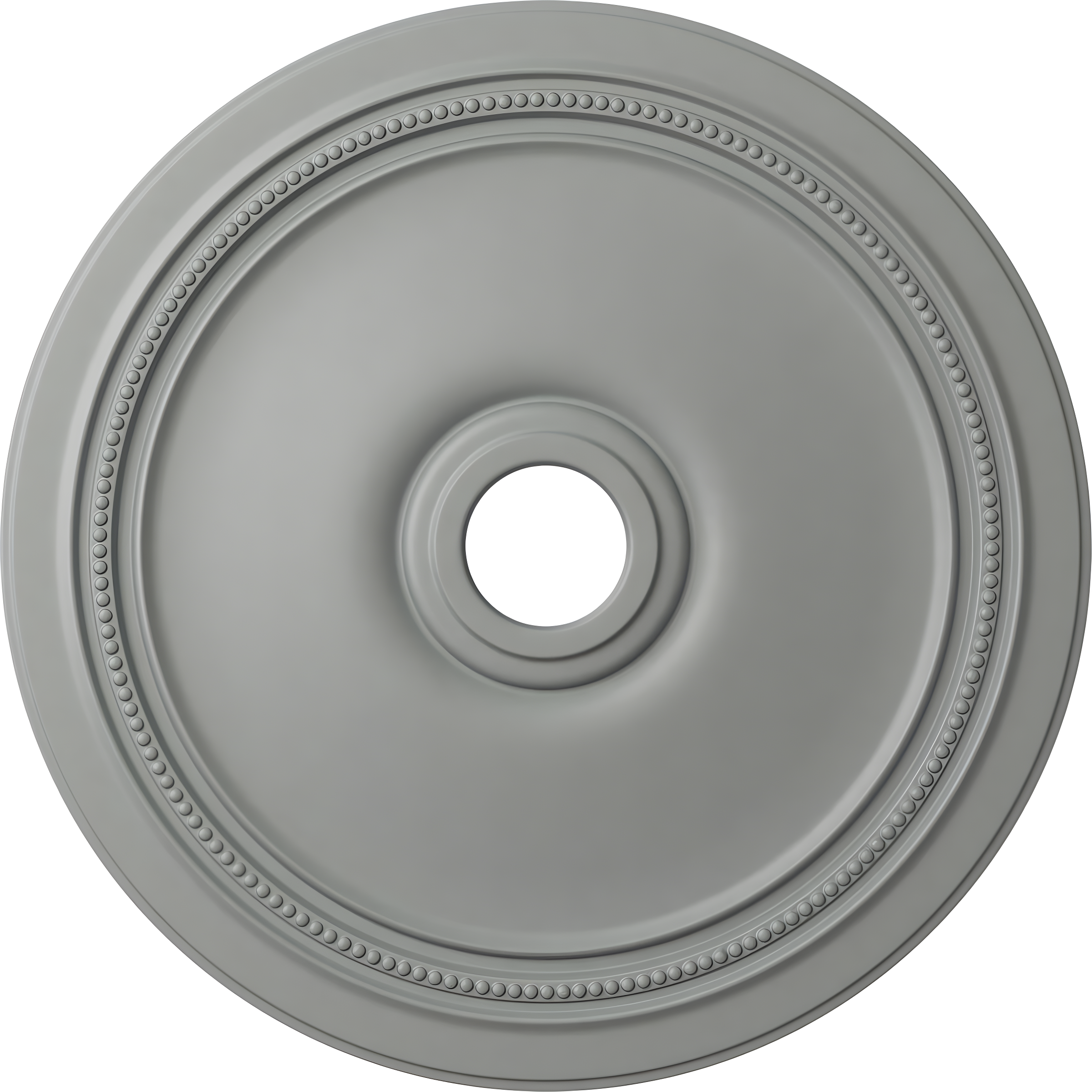 Diane 24'' Primed Ceiling Medallion with Beaded Trim