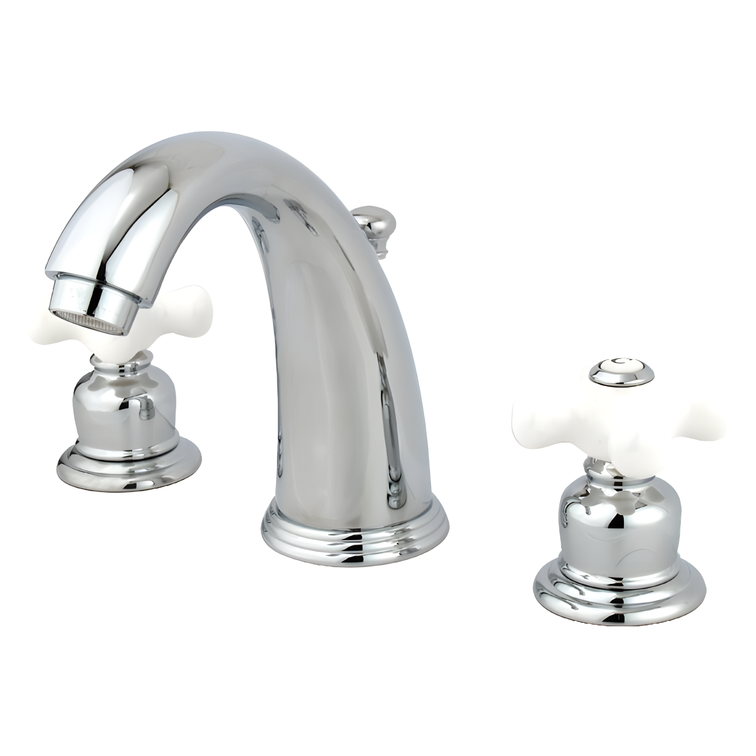 Victorian 8" Polished Chrome Widespread Bathroom Faucet