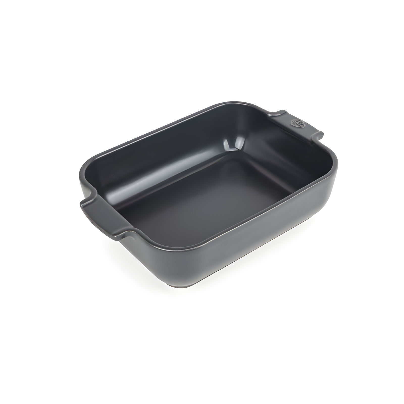 Slate Gray Rectangular Ceramic Baking Dish with Handles