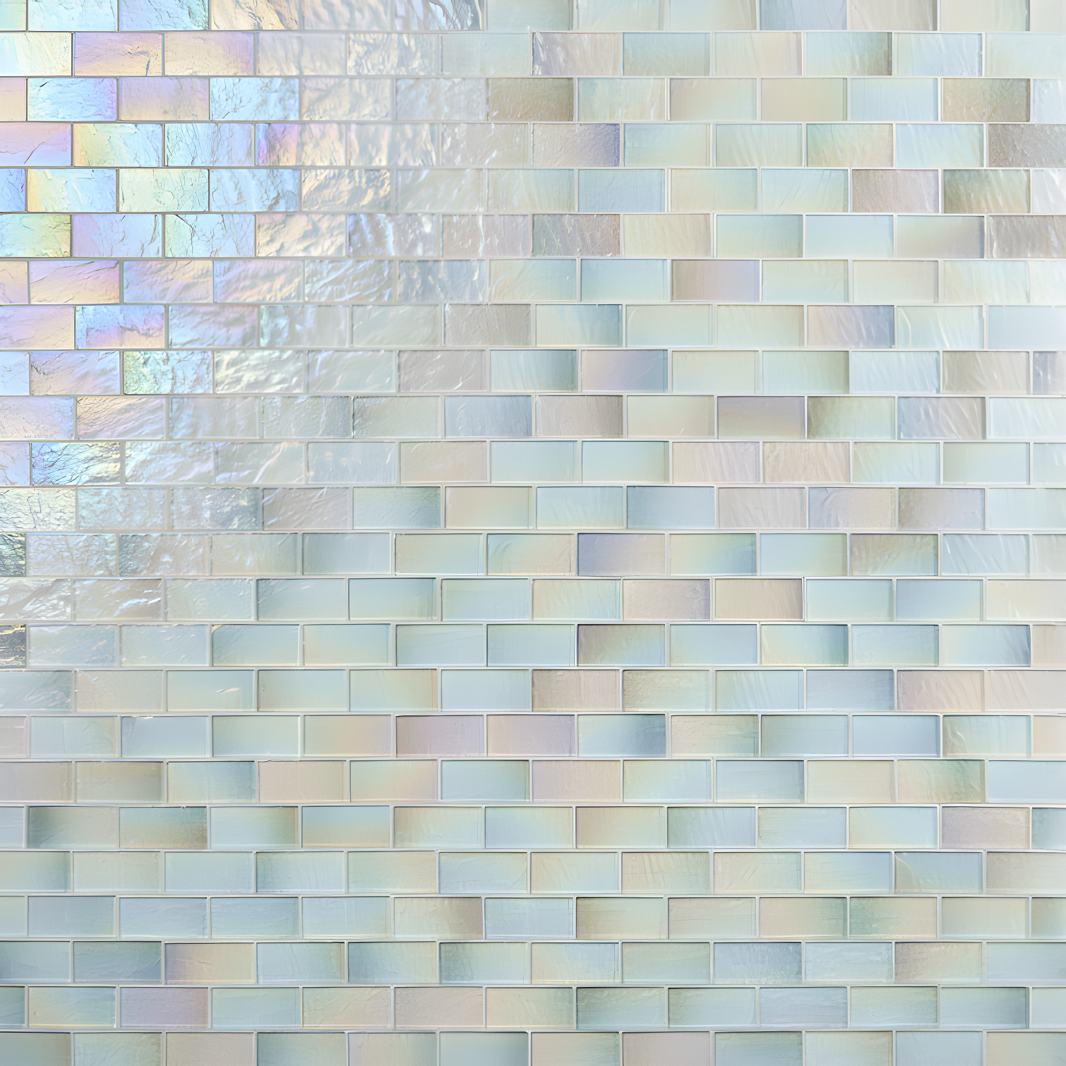 Glacier White Polished Glass Mosaic Tile for Walls