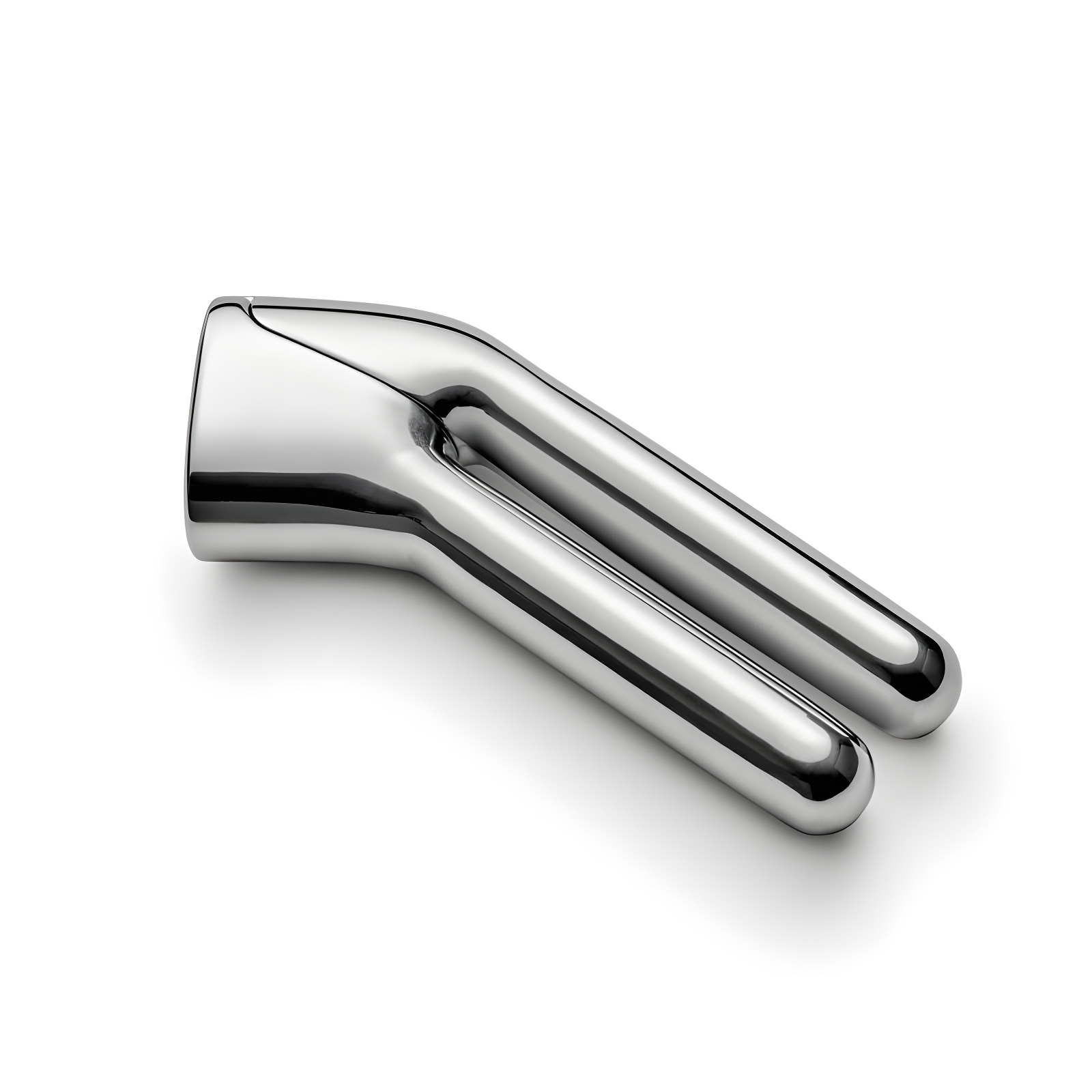 Silver Stainless Steel Ergonomic Garlic Press