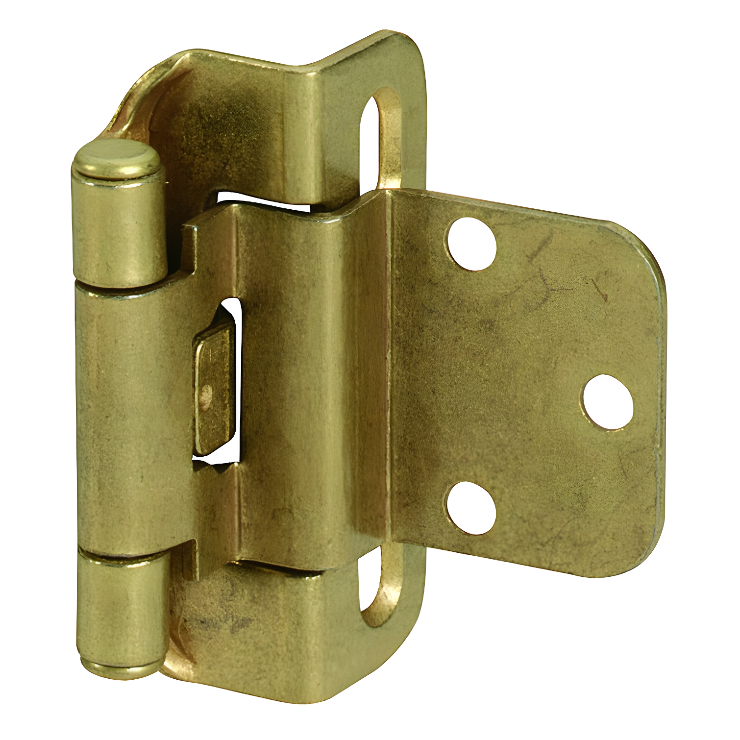 Burnished Brass 3/8" Inset Self-Closing Cabinet Hinge