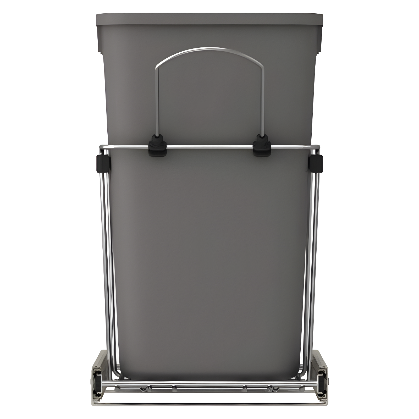 Orion Gray Double 35-Quart Pull-Out Kitchen Waste Containers