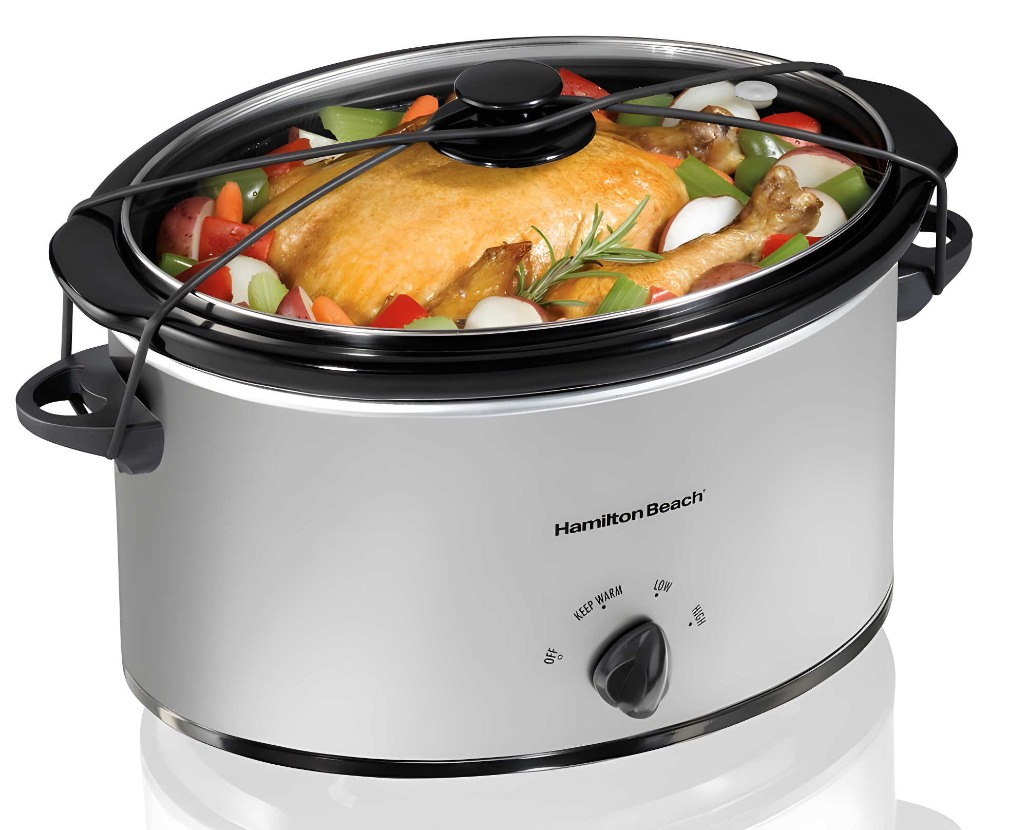 Hamilton Beach 7.9-Liter Silver Stainless Steel Slow Cooker