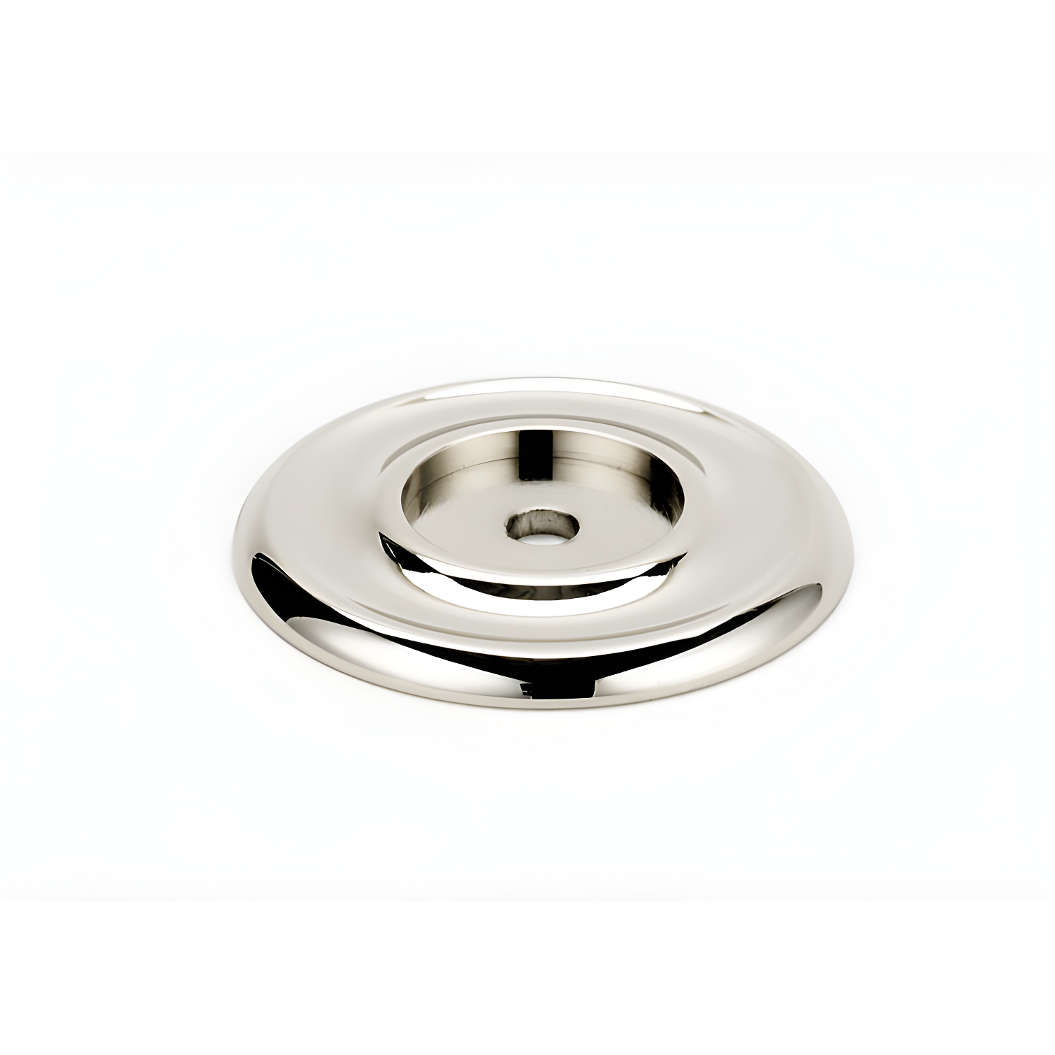 Polished Nickel Traditional Cabinet Knob Backplate