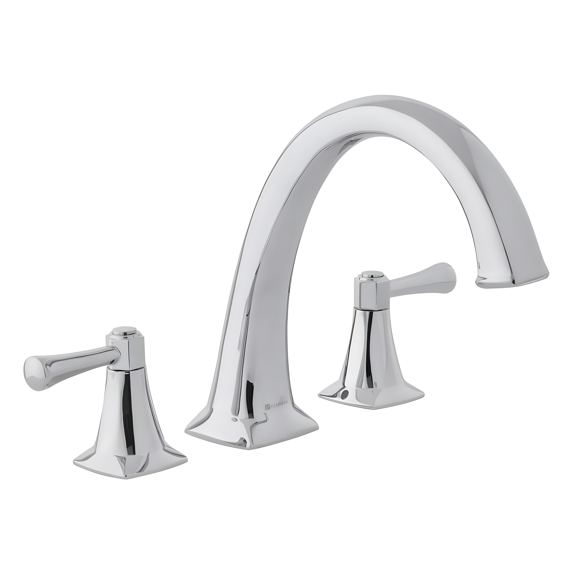 Stillmore Chrome Double Handle Deck-Mount Roman Tub Faucet