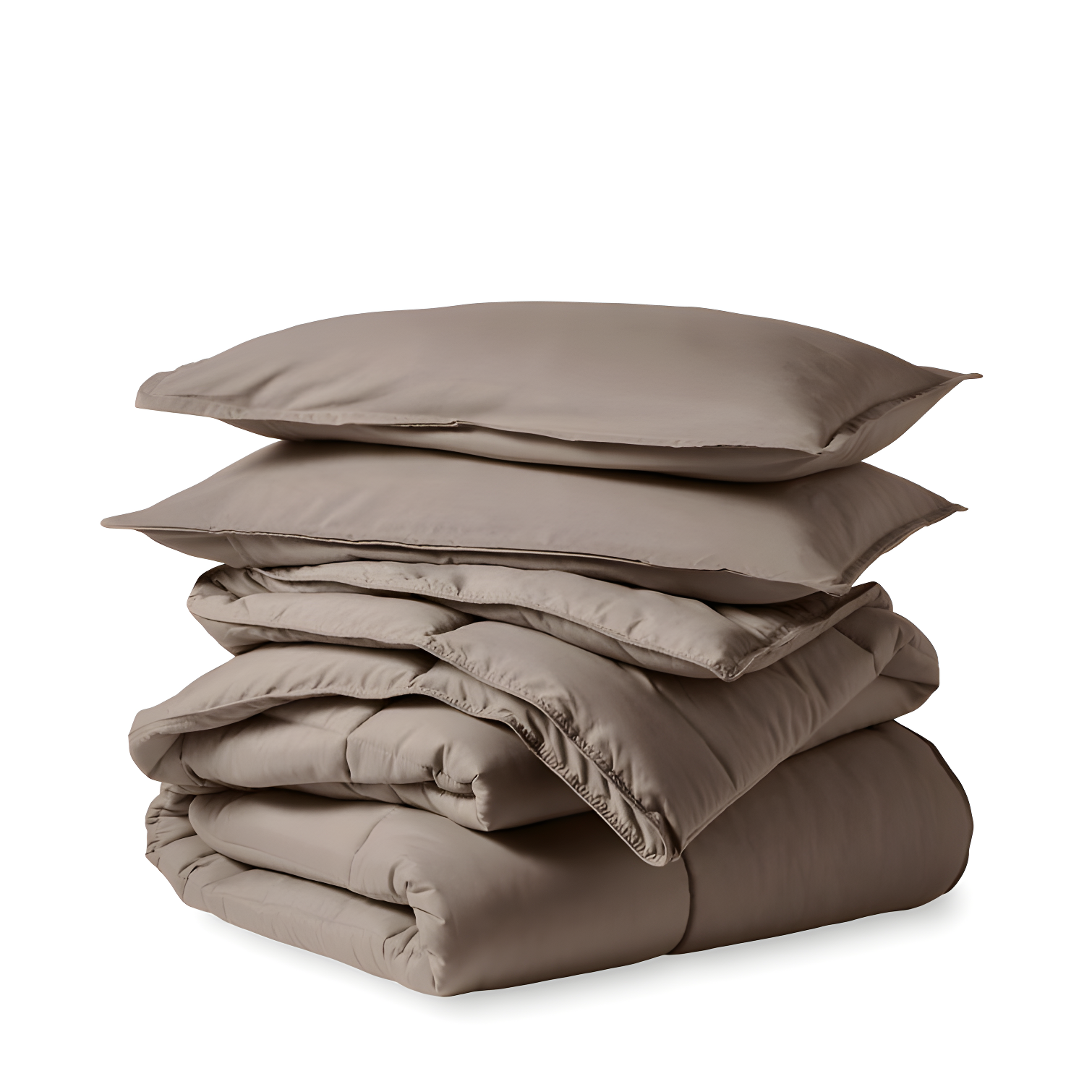 Full Taupe Down Alternative Microfiber Comforter Set