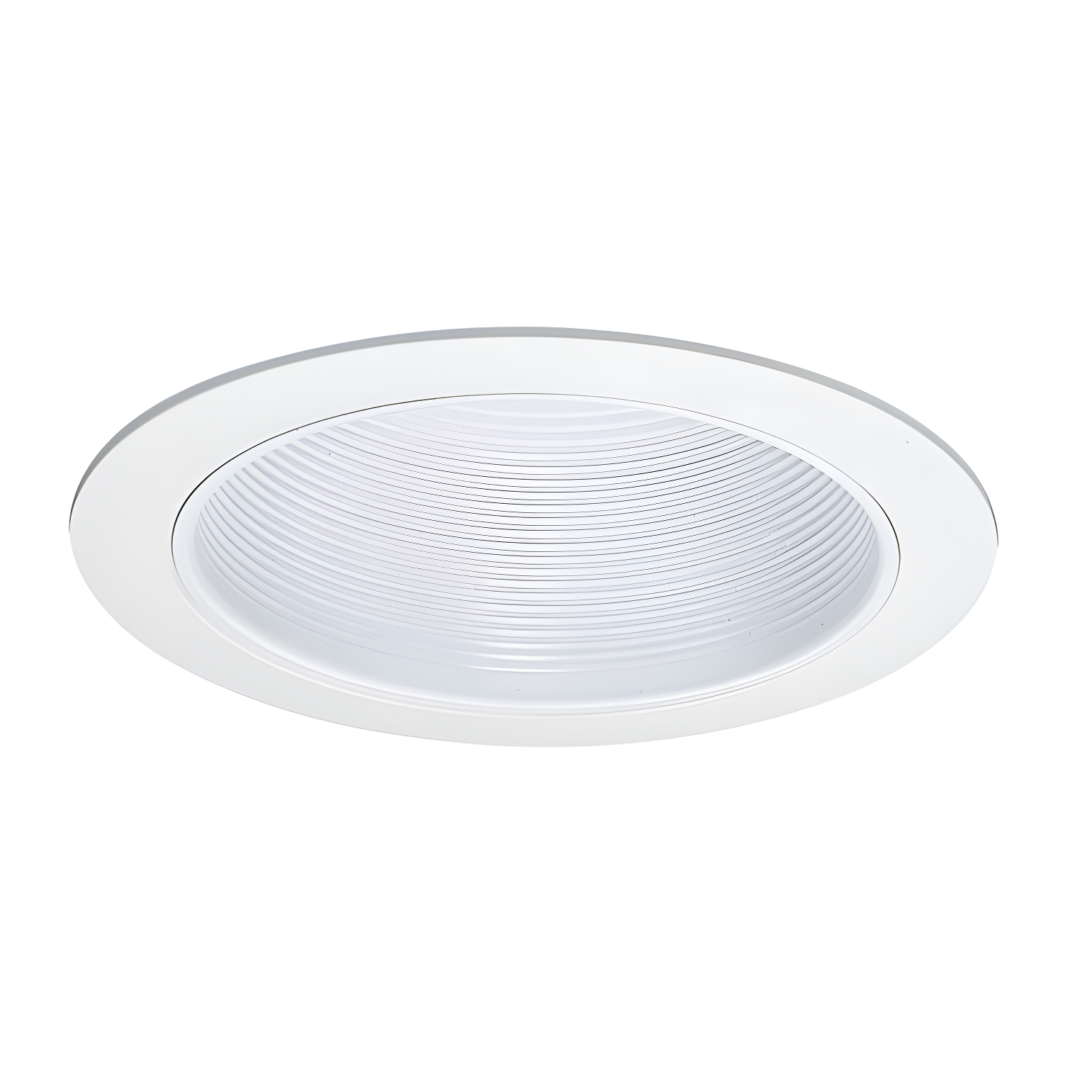 White Aluminum 6-Inch Recessed Ceiling Light Trim