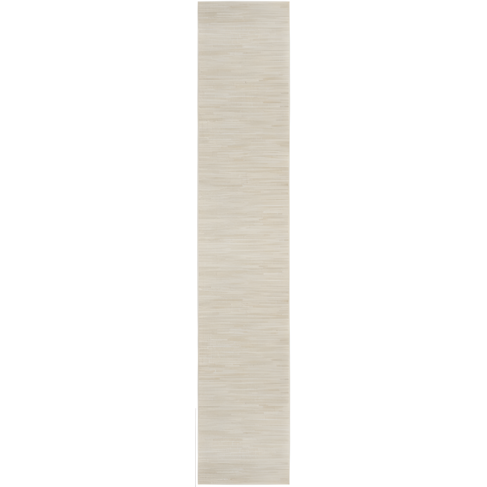 Ivory Beige Synthetic Runner Rug with Easy Care